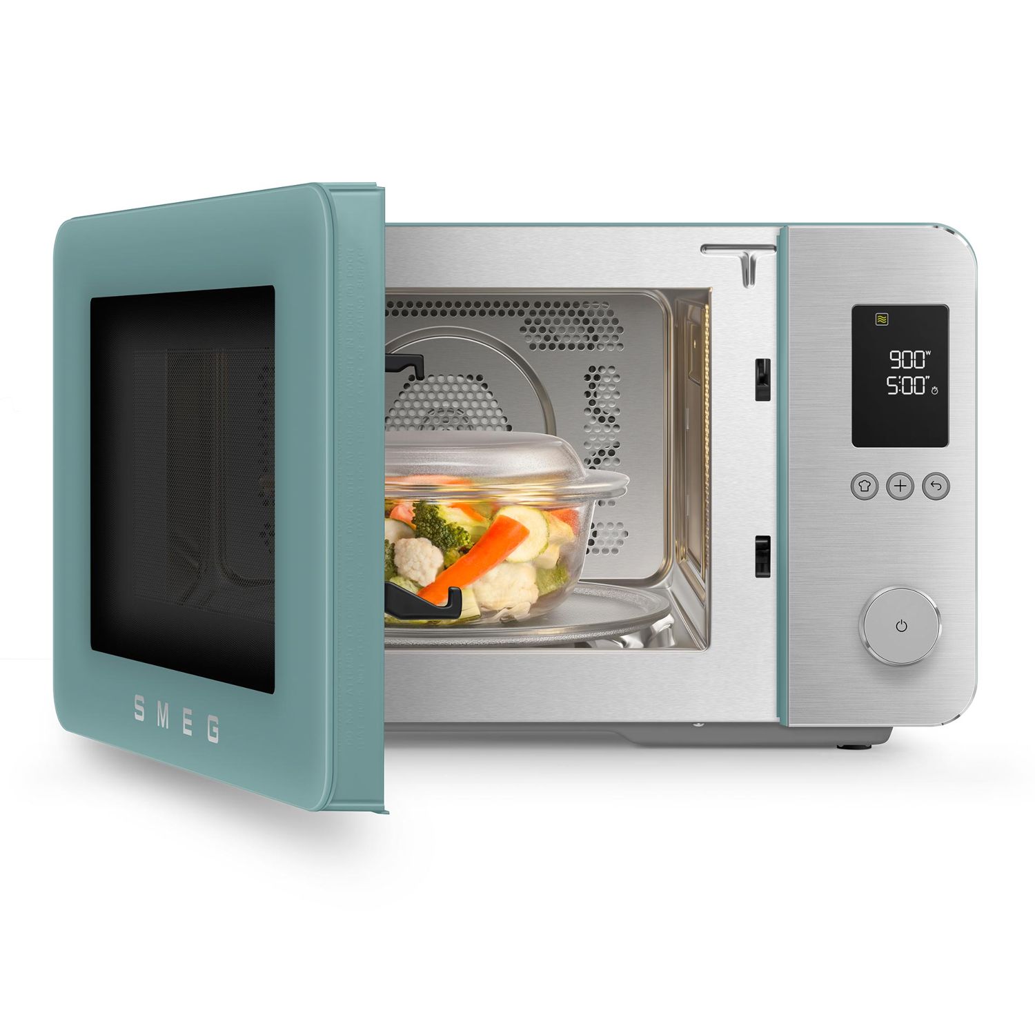 SMEG - Kombi-Mikrowelle mit Air Fry MOC02 emerald green