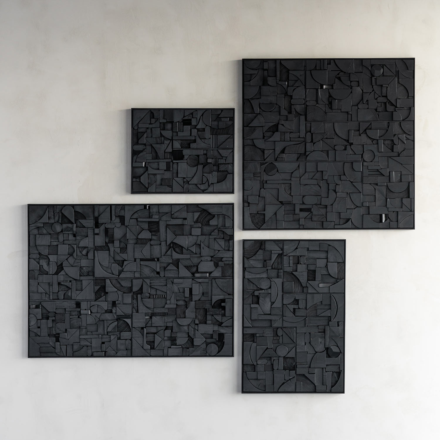 ethnicraft bricks wanddekoration schwarz klein rechteckig wand 92265