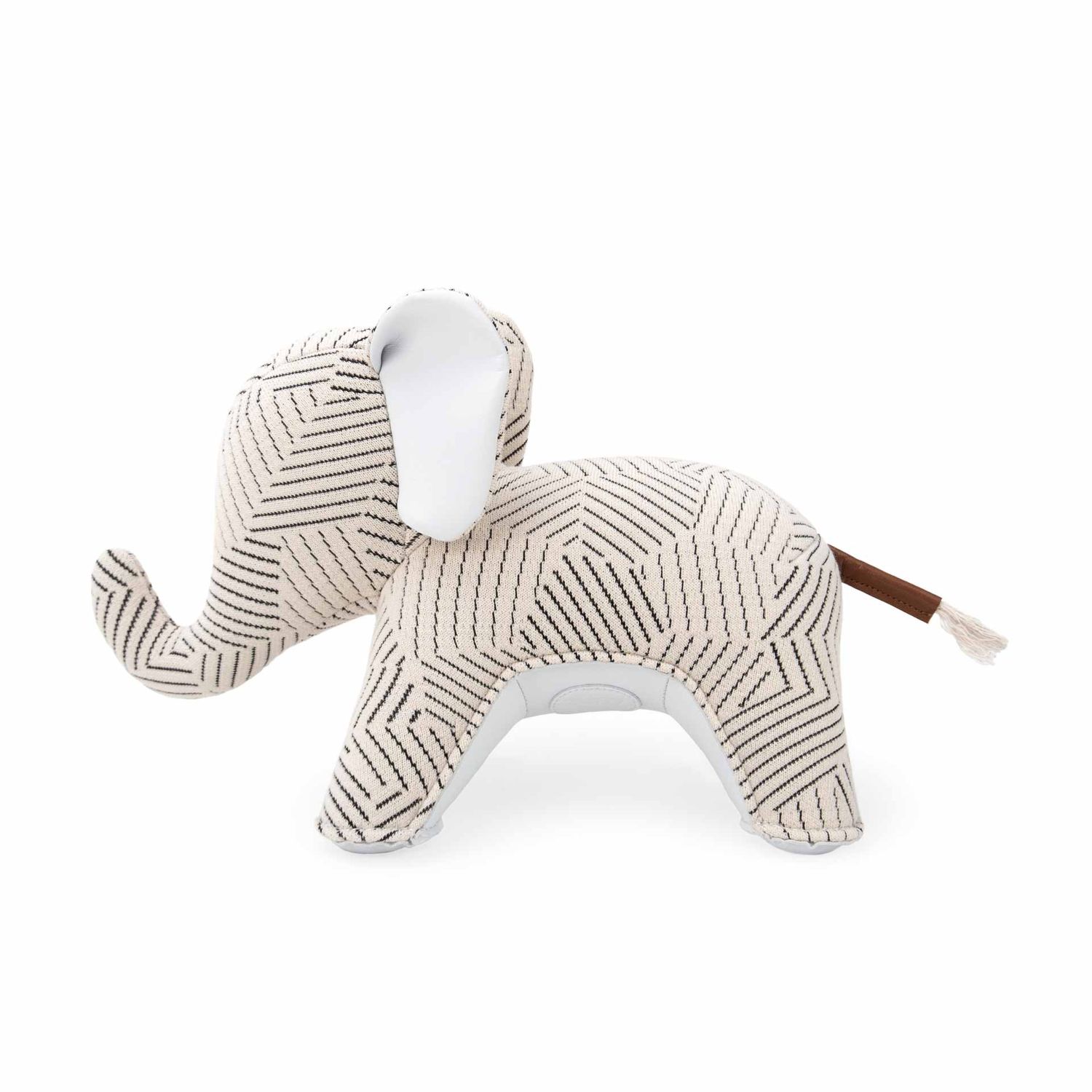 Züny - Buchstütze Elefant Abby (Kvadrat Razzle Dazzle) weiß