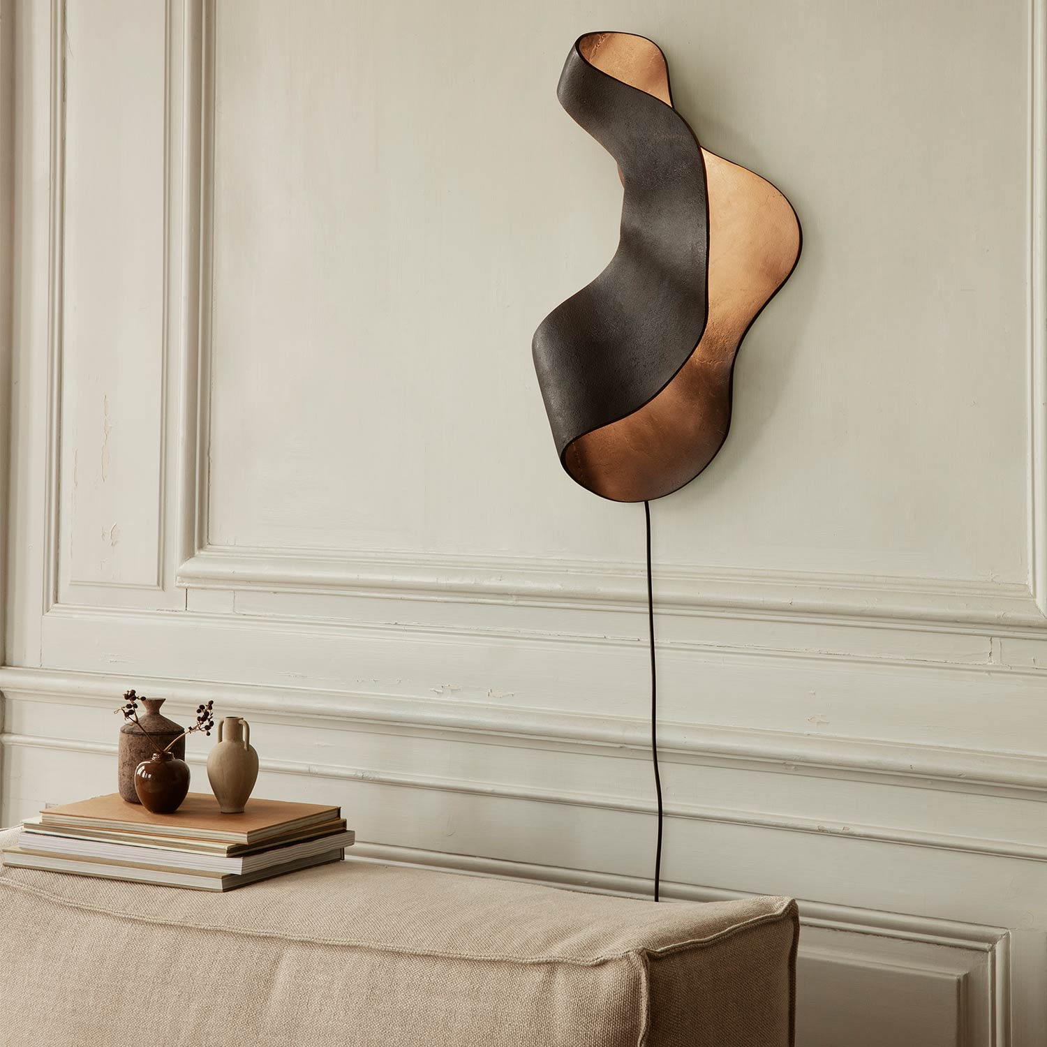 Ferm Living - Oyster Wandleuchte schwarz