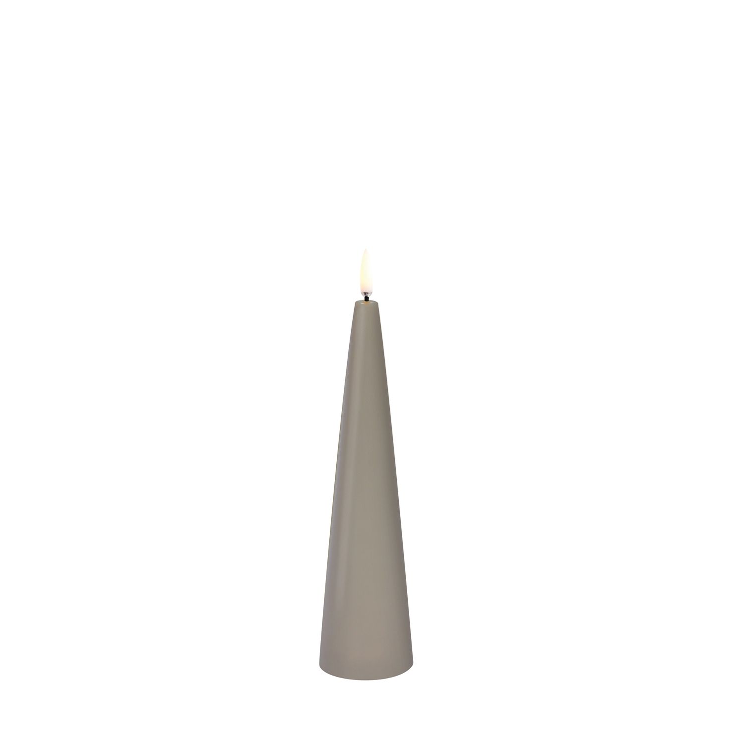Uyuni Lighting - LED Kegelkerze 21,5 cm sandstone