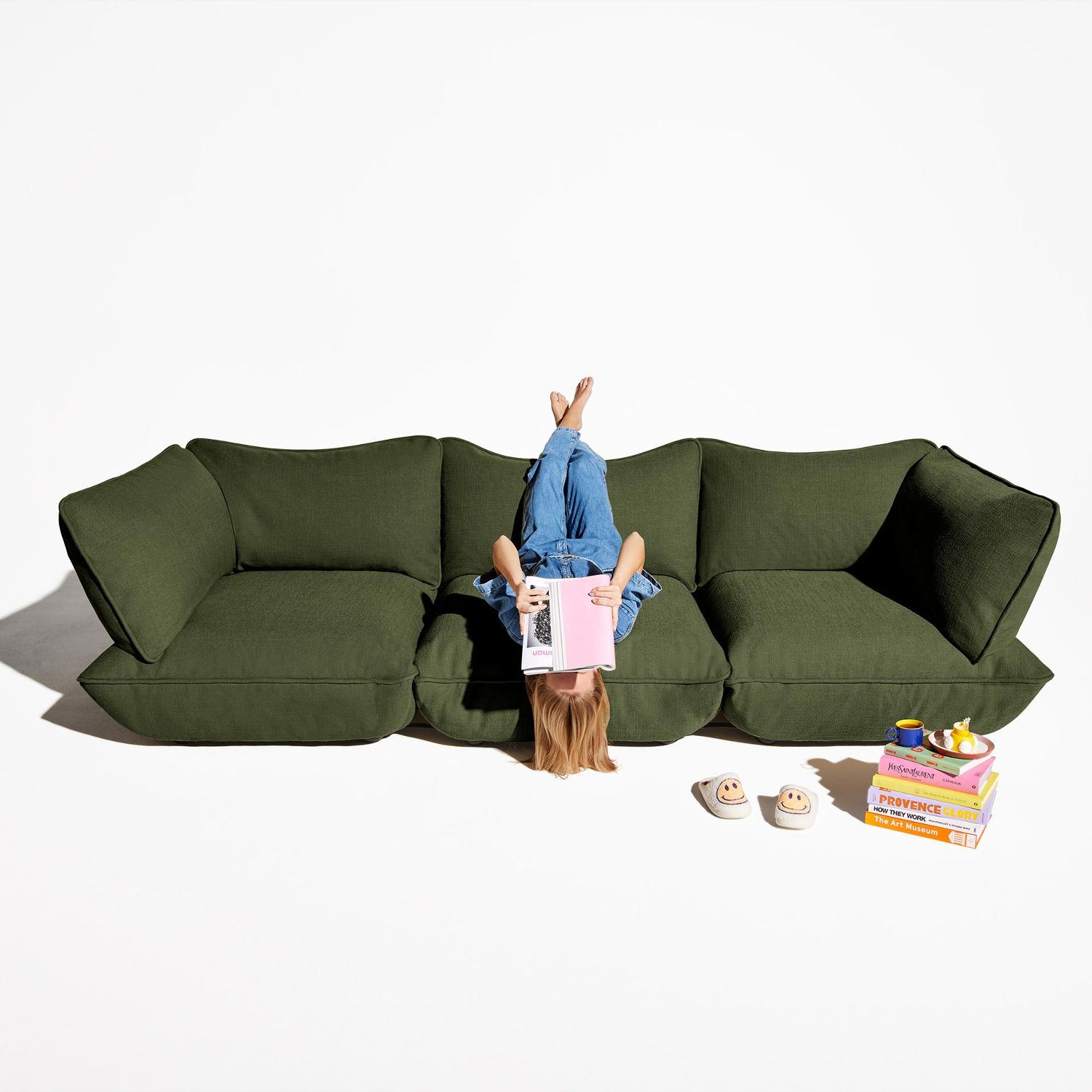Fatboy - Sumo Hocker Bouclé recycled leaf green