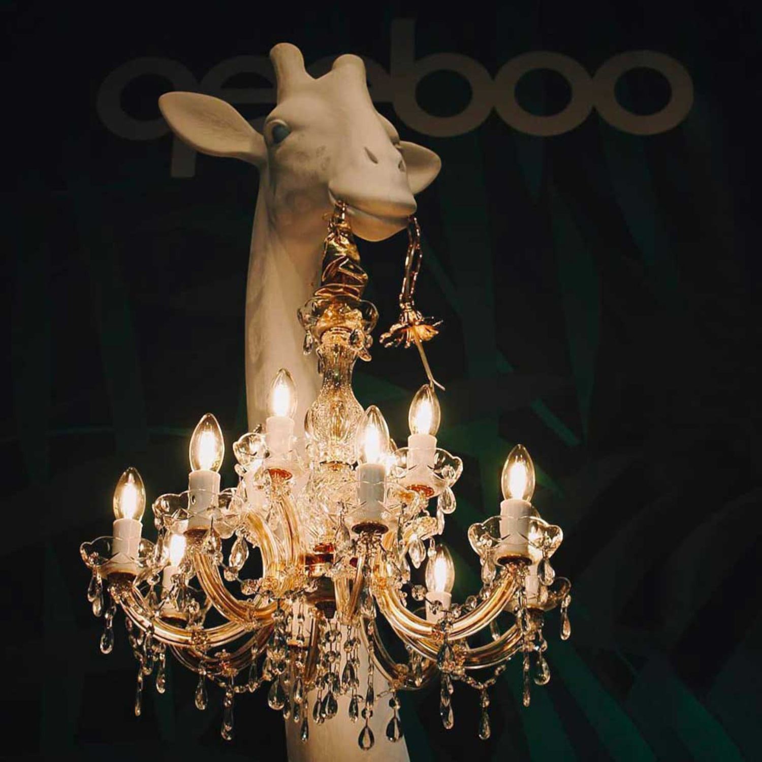 Qeeboo - Giraffe in Love M Outdoor weiß