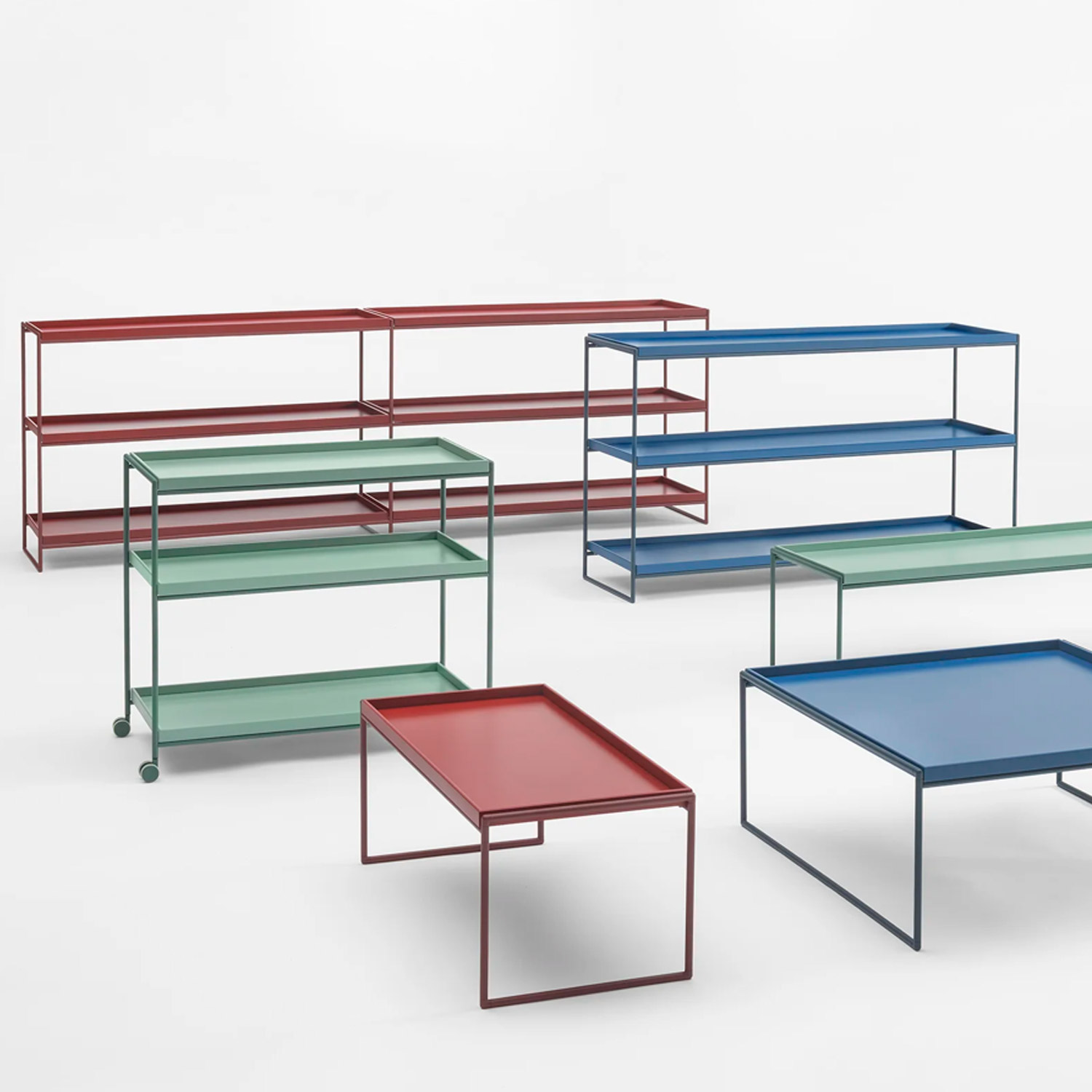 Kartell - Trays Tisch lackiert 40x80 cm weiß