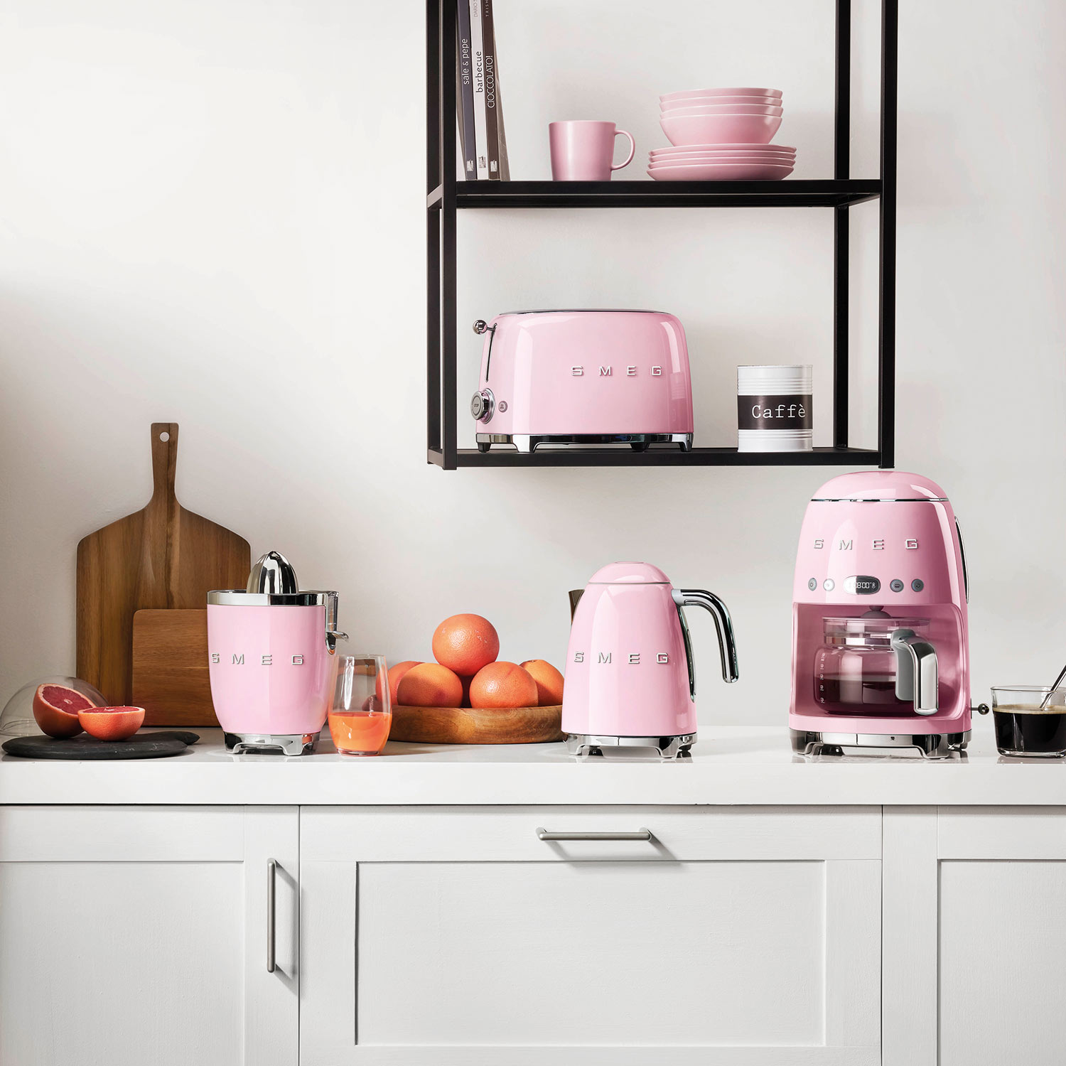 SMEG - Wasserkocher und Toaster Set chrom