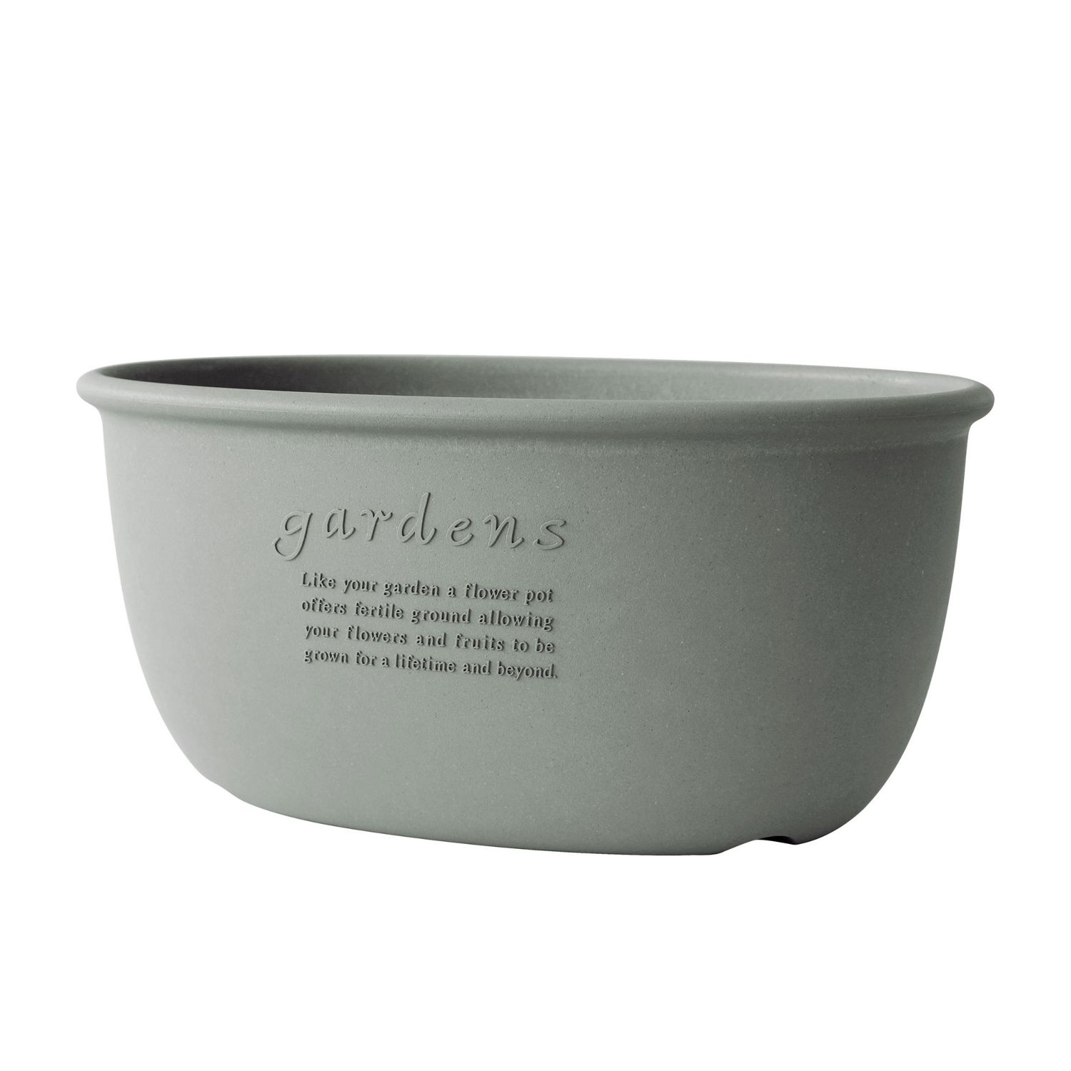 Hachiman - Eco Pot oval Blumentopf #400 10 l grau