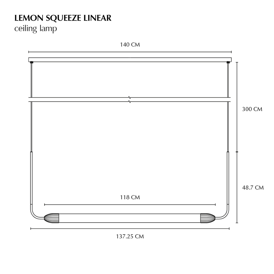 UMAGE - Lemon Squeeze Linear Pendelleuchte messing
