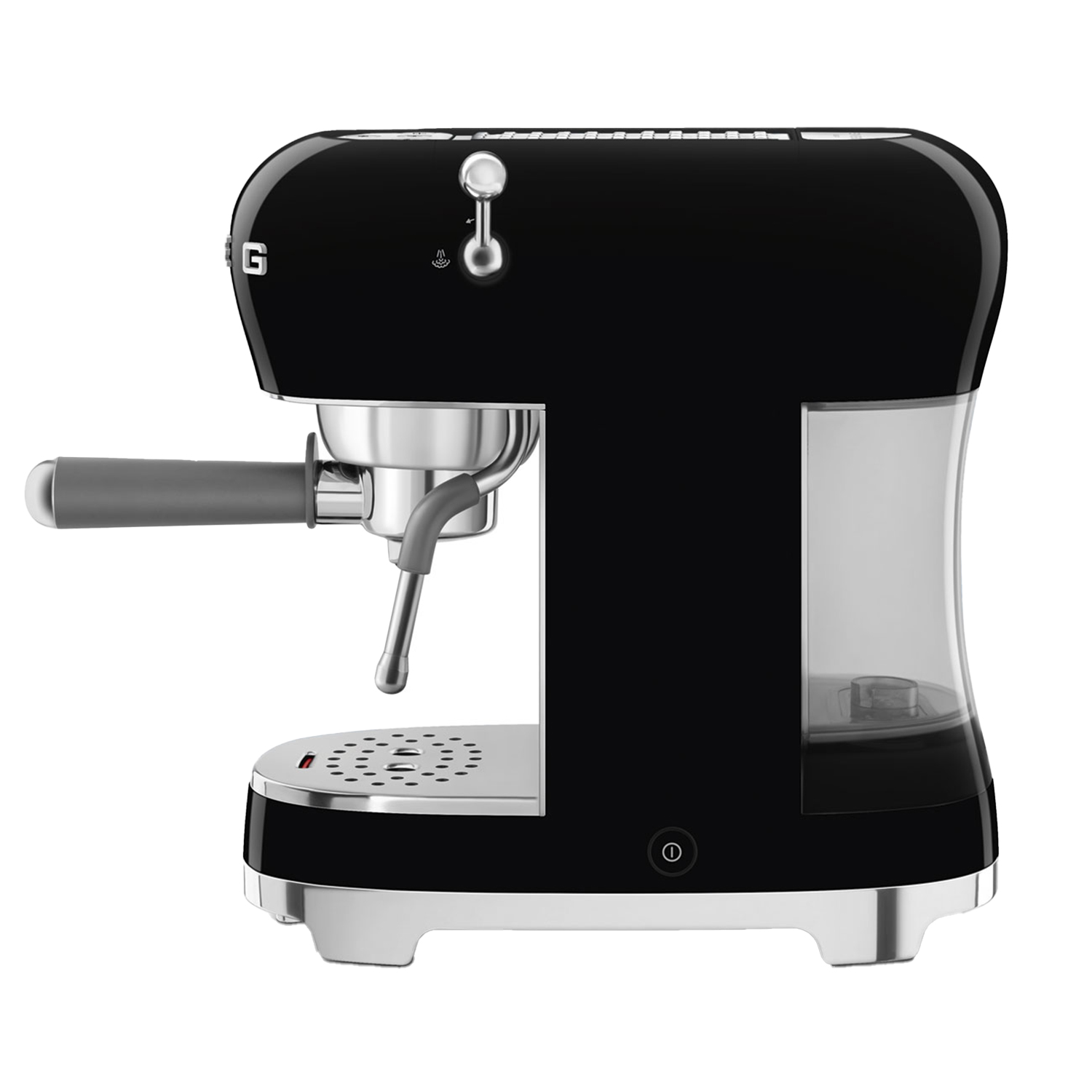 smeg espressomaschine ecf02 schwarz seitlich 95336