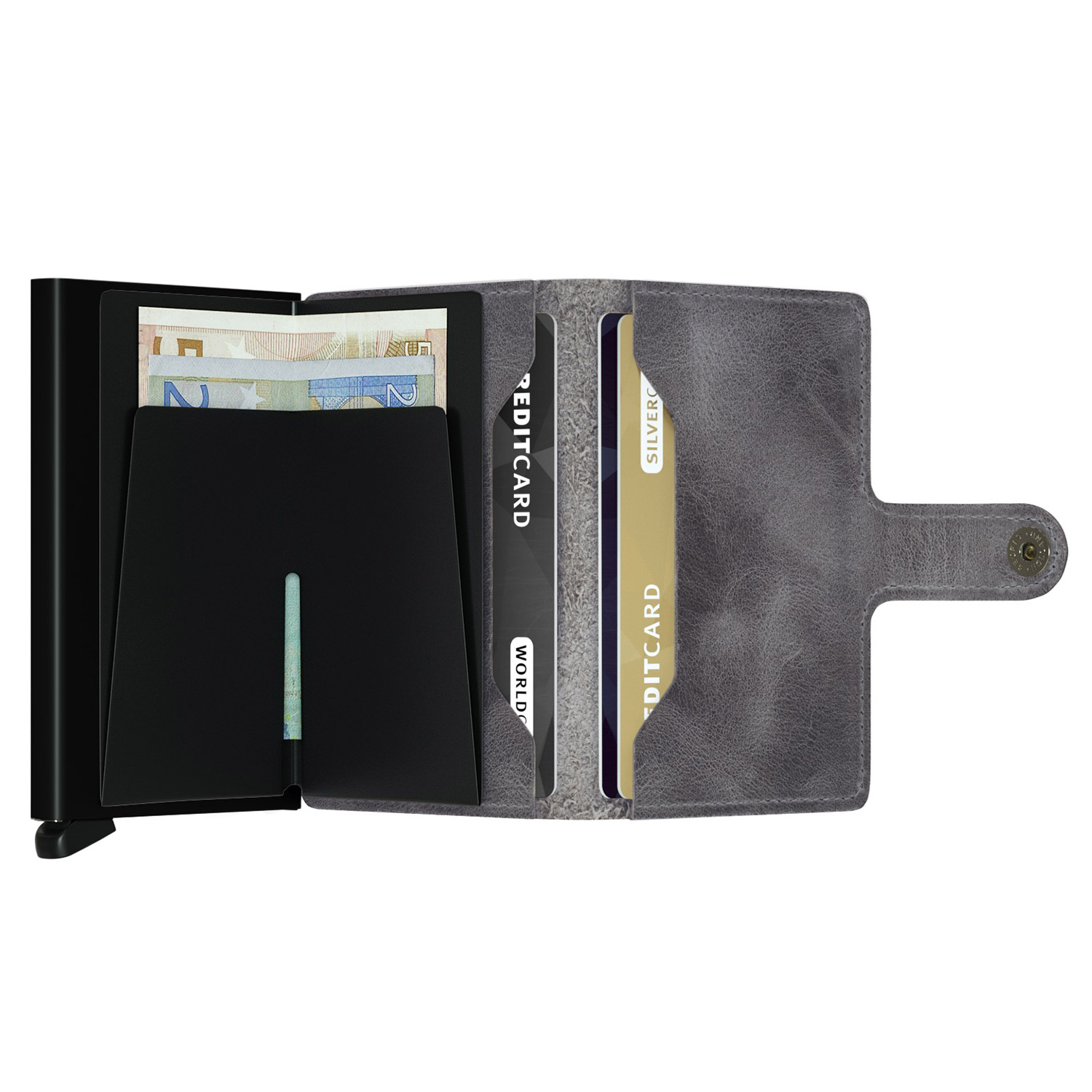 miniwallet MV vintage grey black offen secrid 53409
