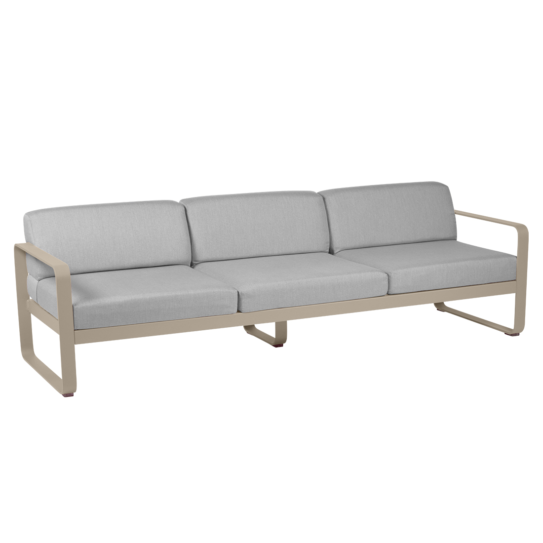 fermob bellevie sofa 3 muskat grauweiss 66003