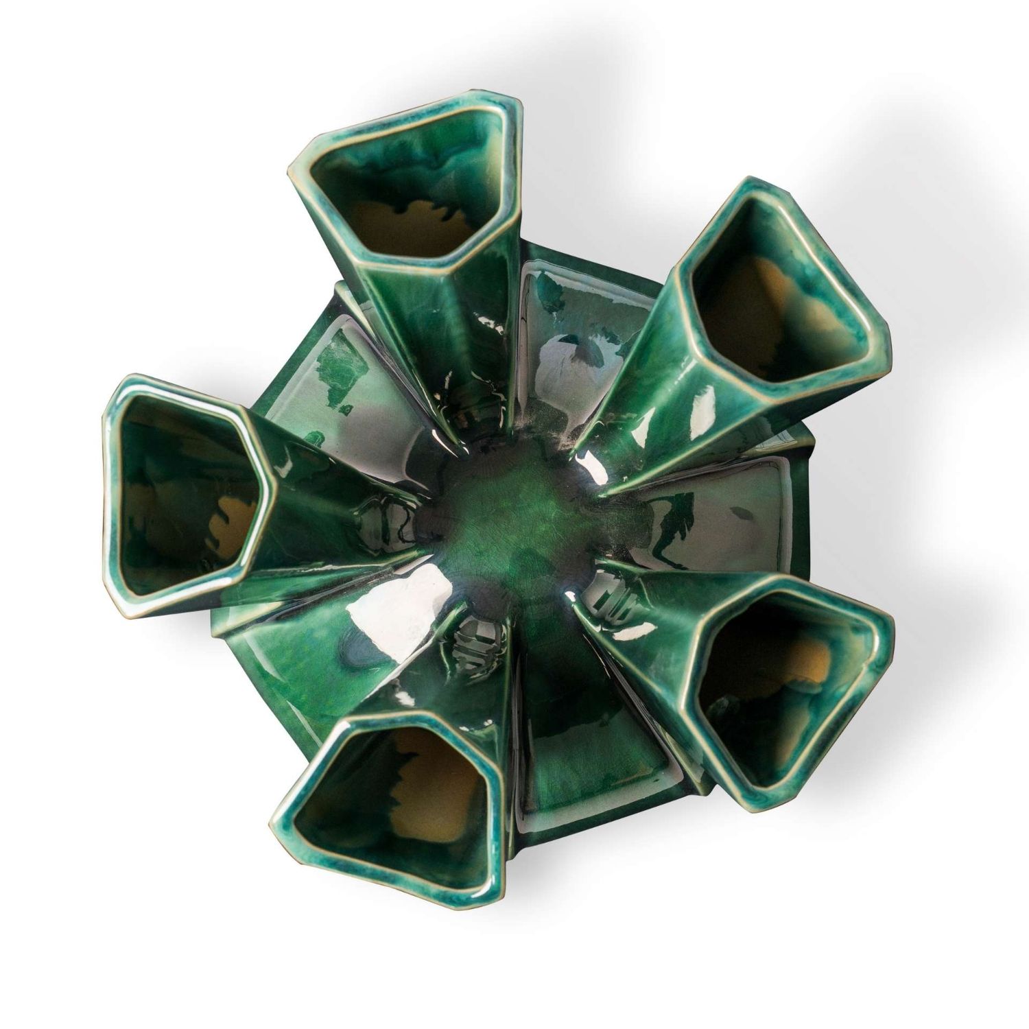 Pols Potten - Puyi Vase dunkelgrün