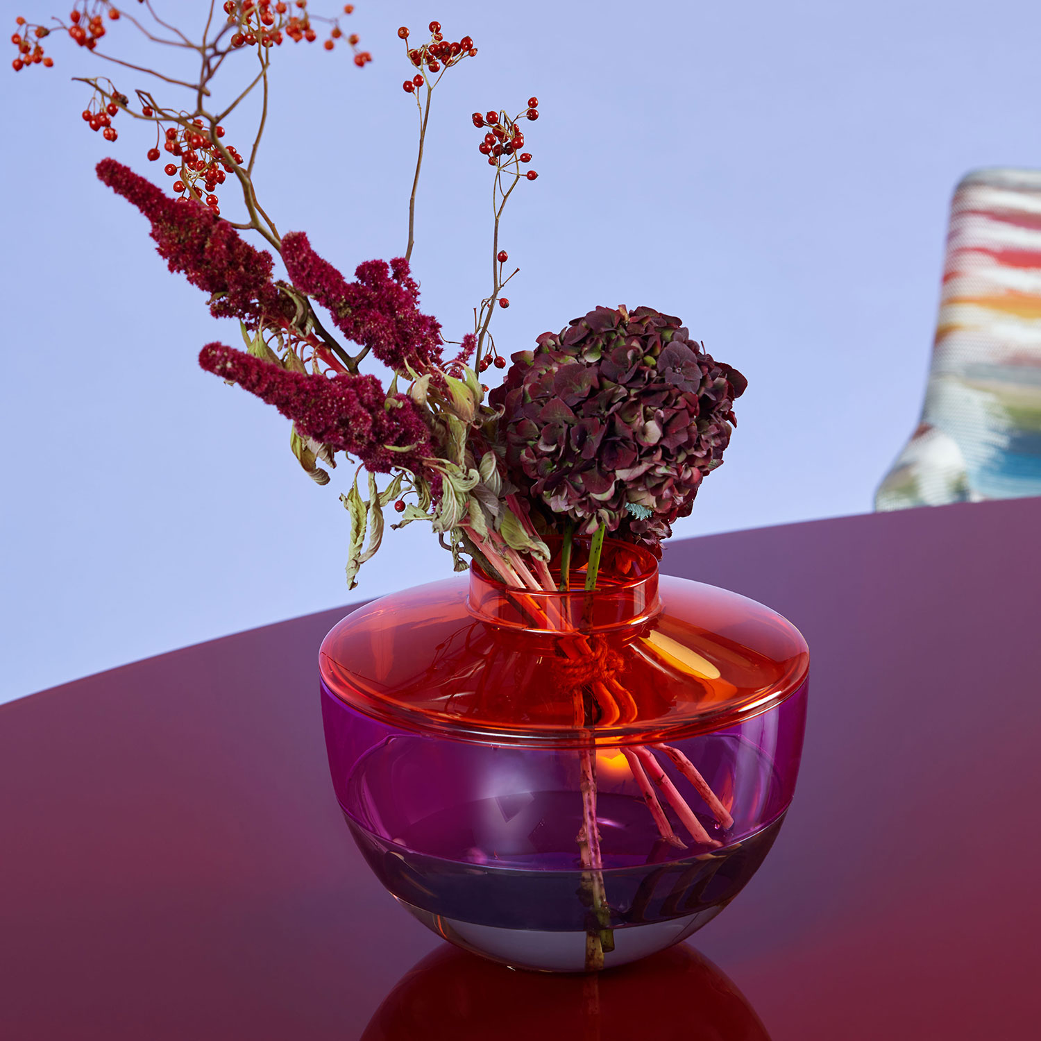Kartell - Shibuya Vase grau/gelb/blau