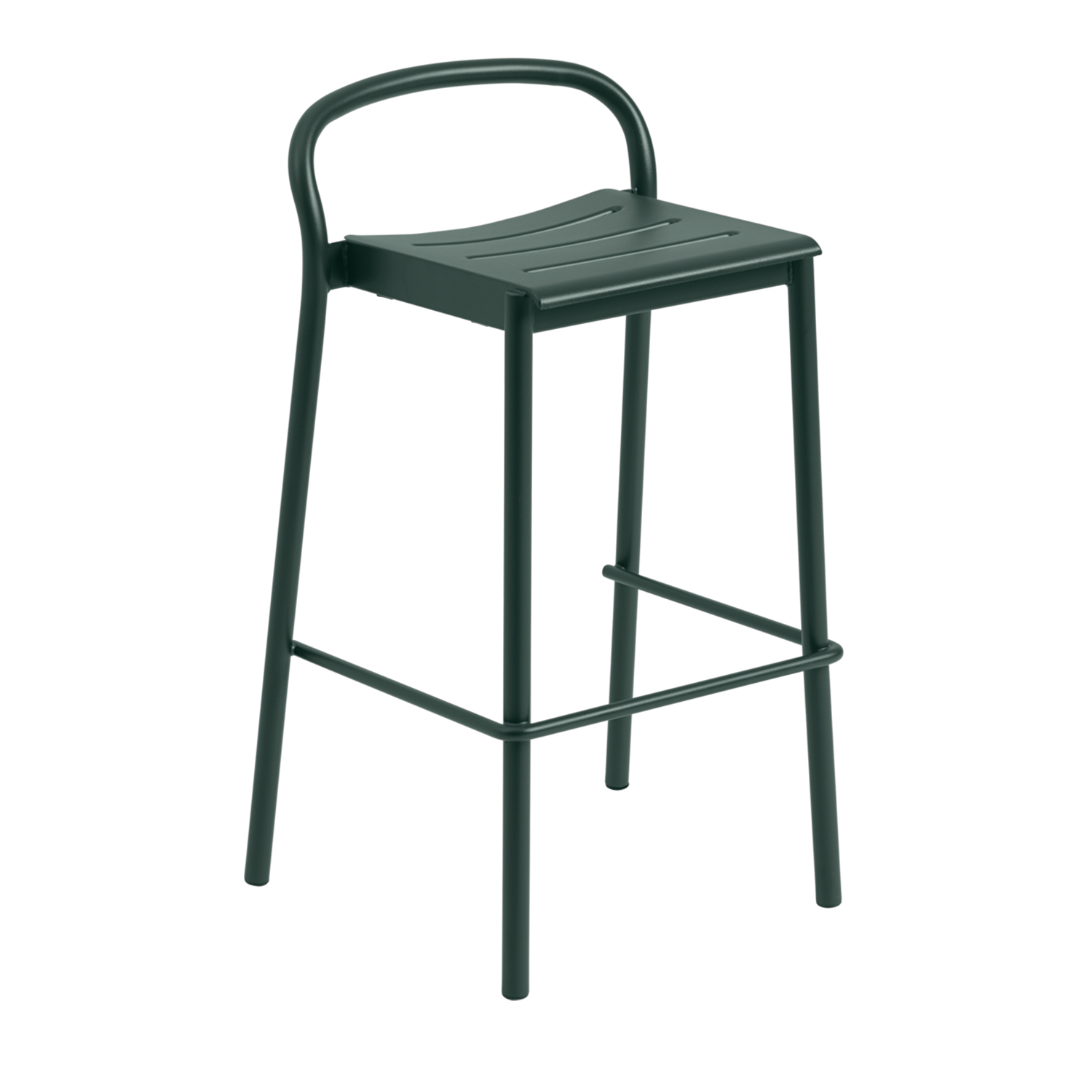 muuto linear steel bar stool dark green freisteller 85930