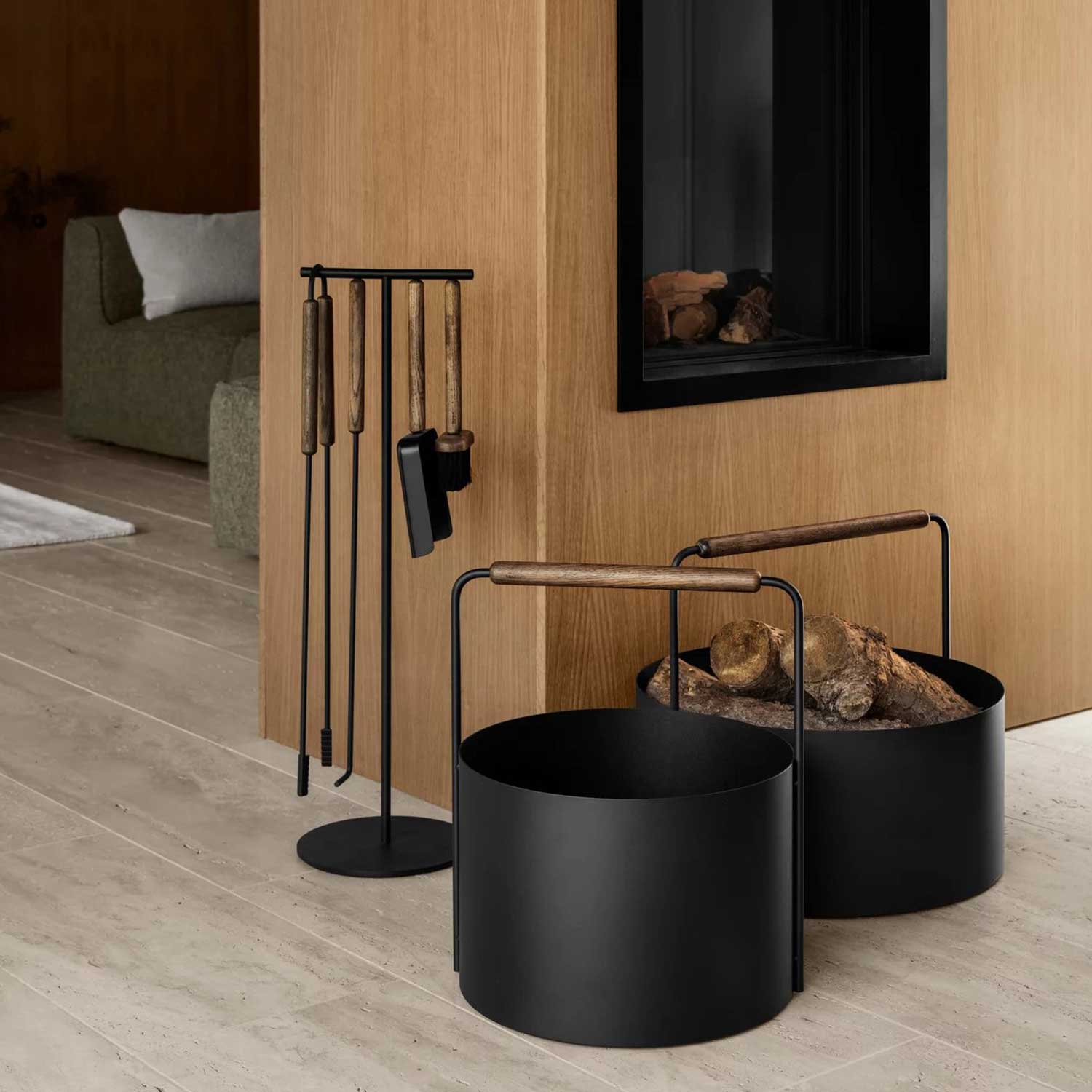 blomus ASHI Holkkorb oak L 67078 Am Kamin 104568