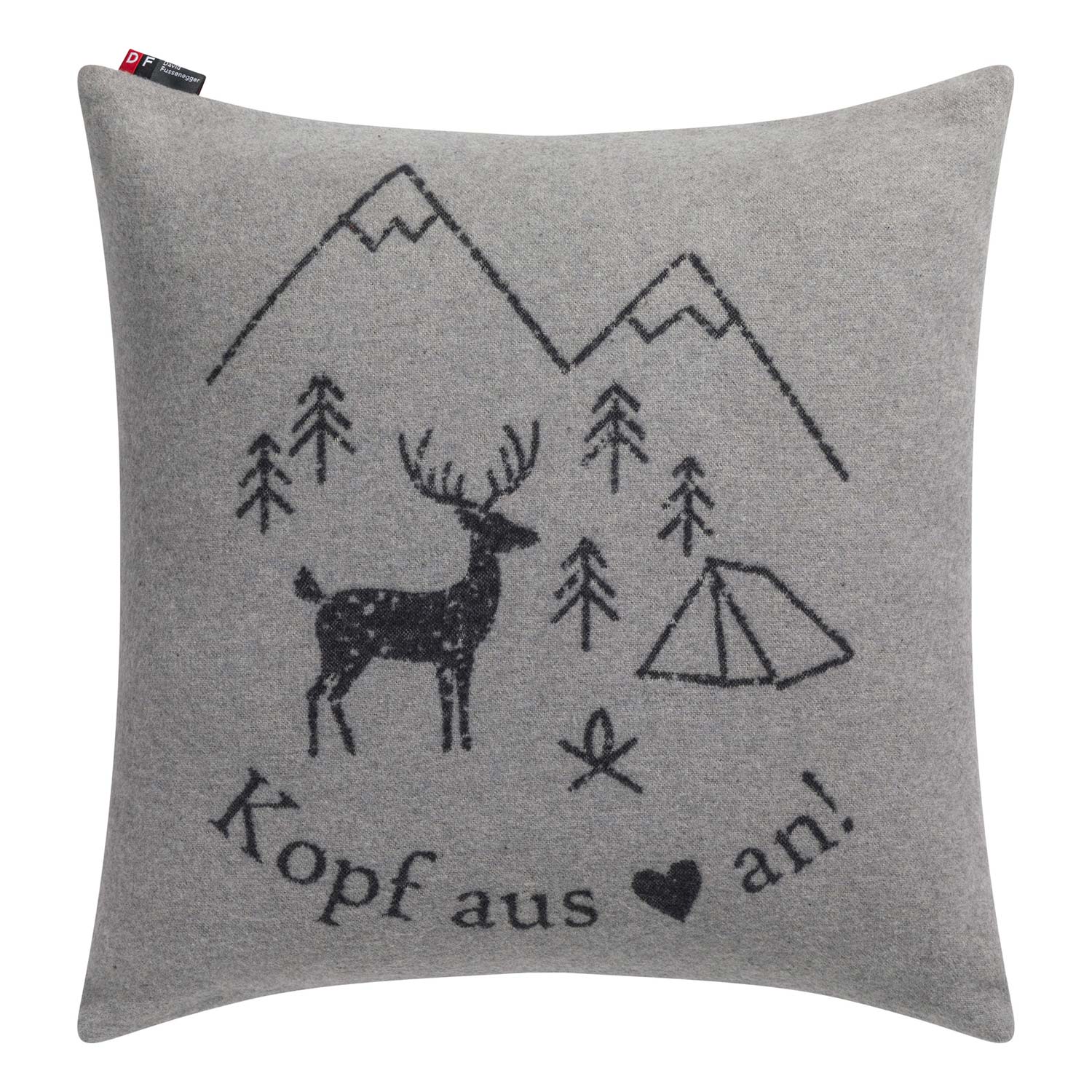 David Fussenegger - Silvretta Kopf aus Kissenhülle graphit