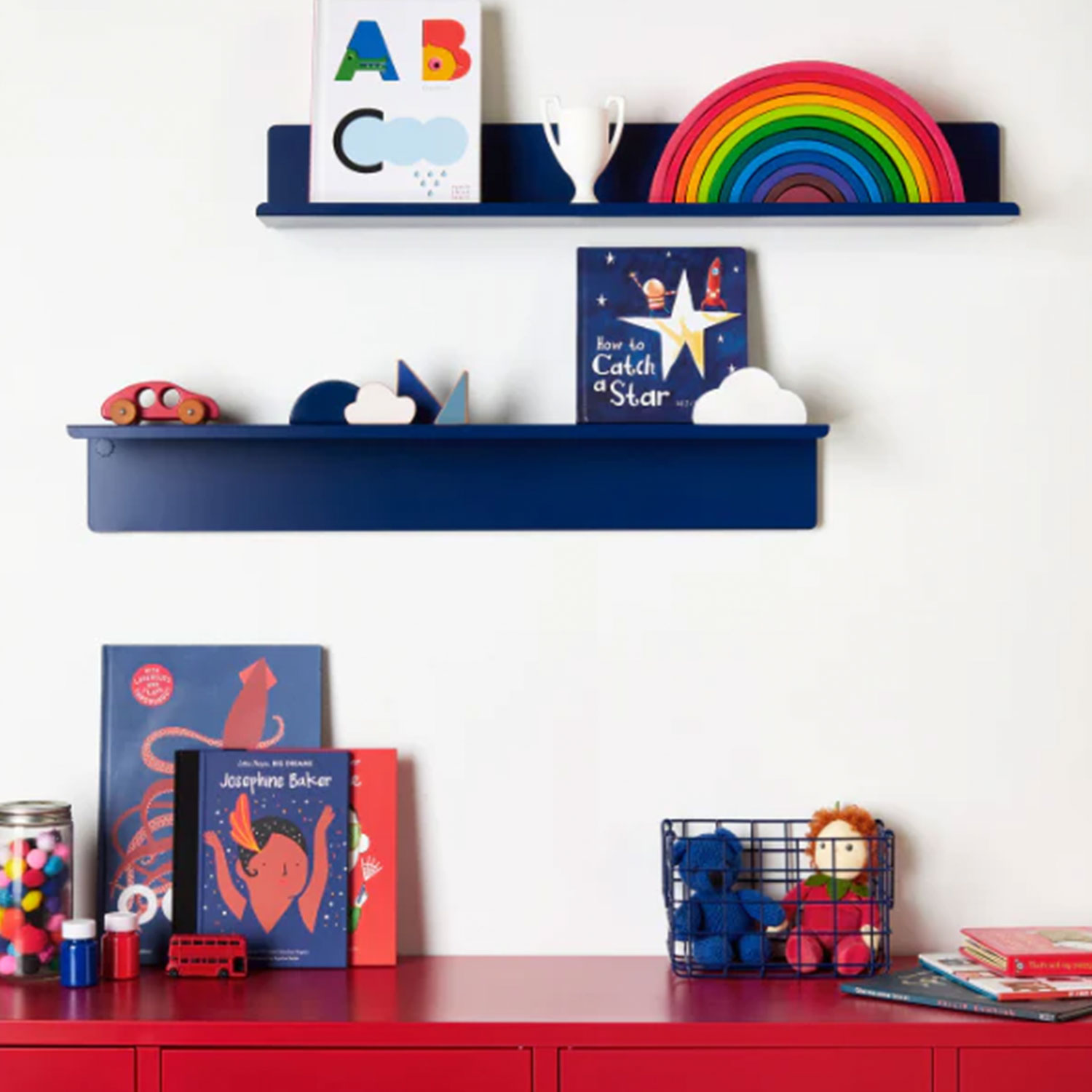 Mustard Made the ledge shelf large navy Ambiente 104605