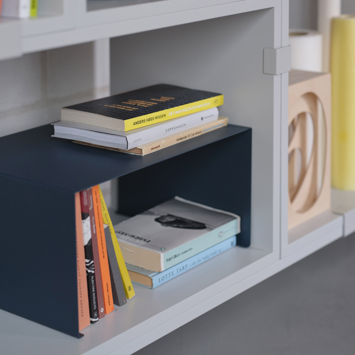 29004 en stacked grey bookcase grey stacked insert blue grey muuto org 103040