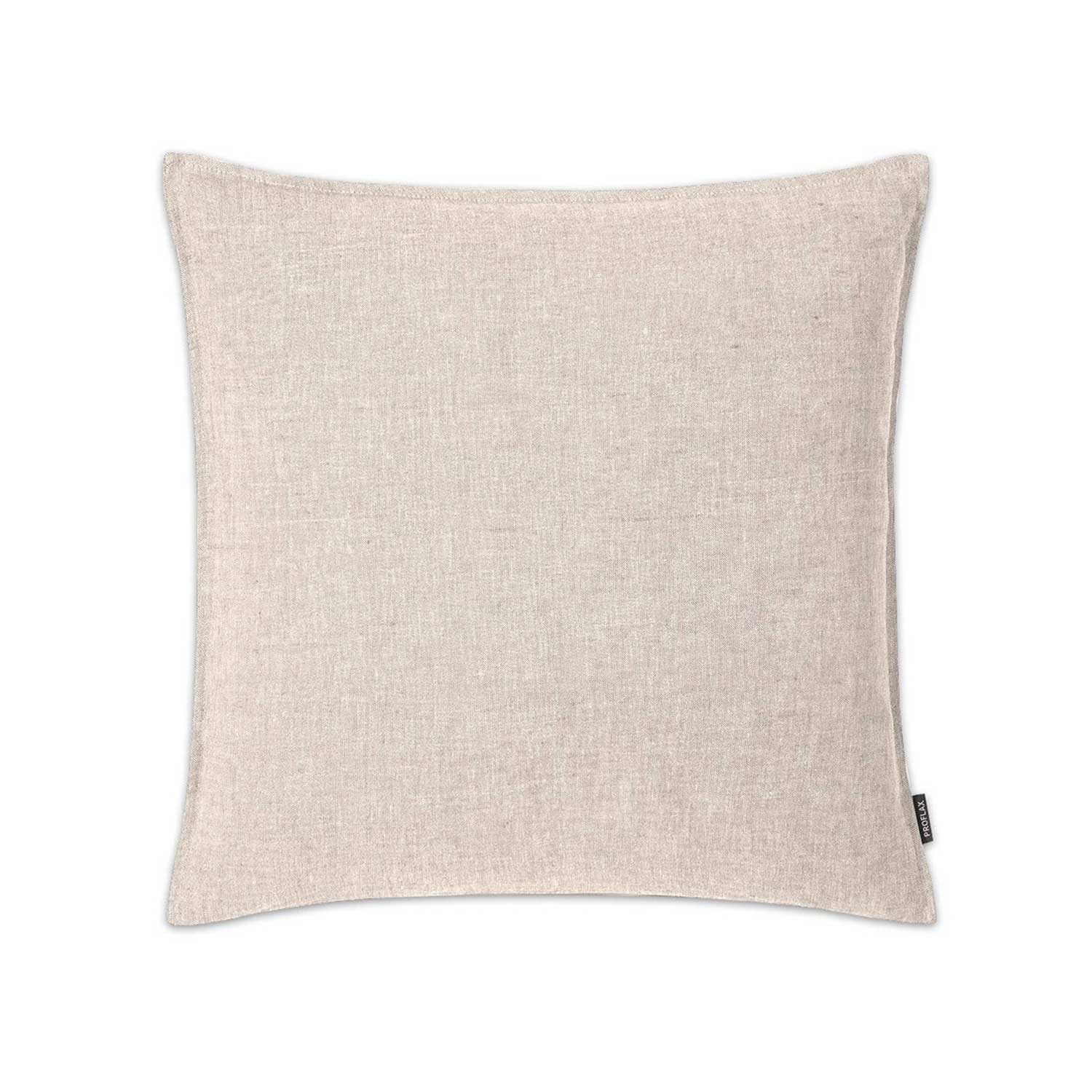 Proflax - Leinen Kissenhülle 40 x 40 cm kiesel