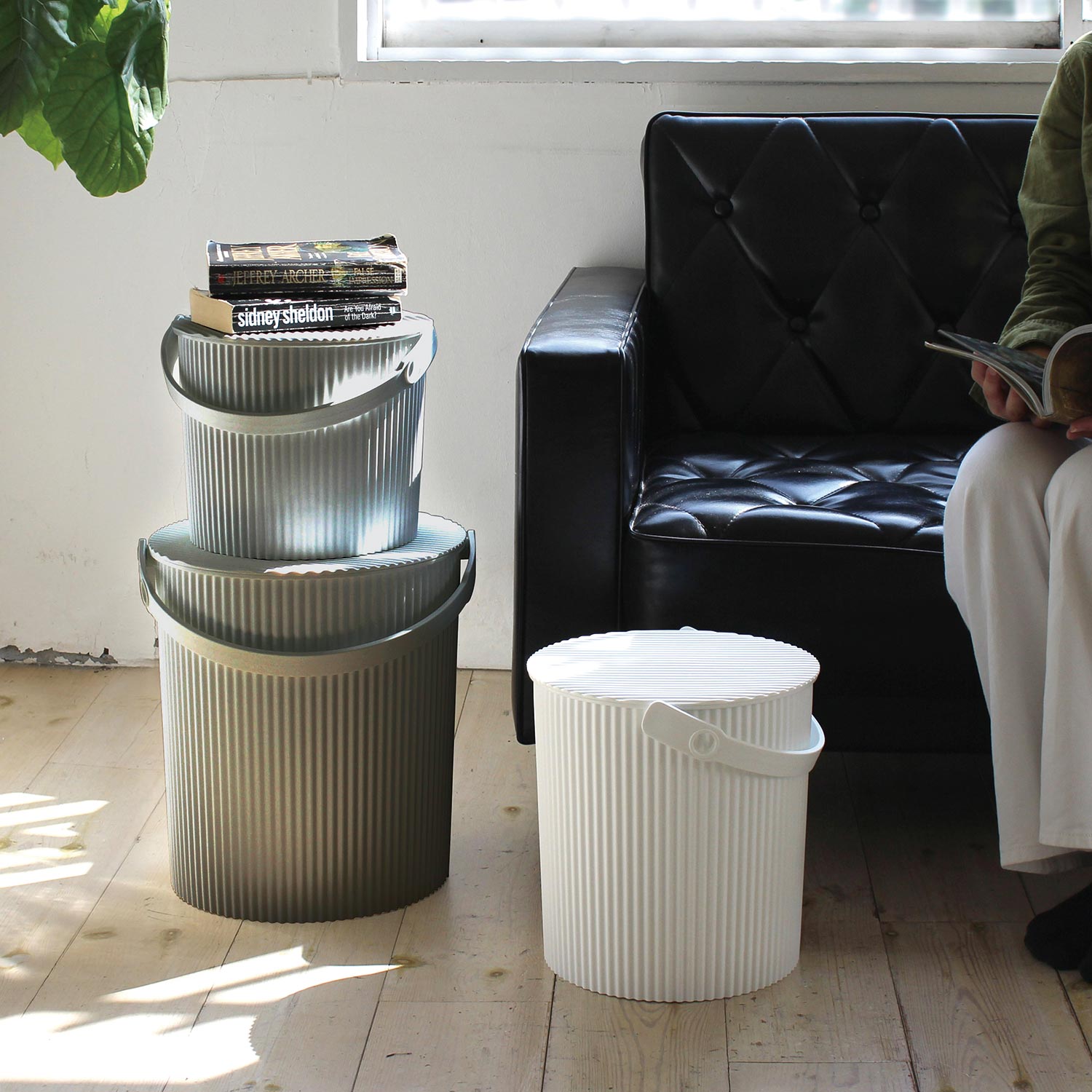 Hachiman- Omnioutil Eimer mit Deckel 20 l senf