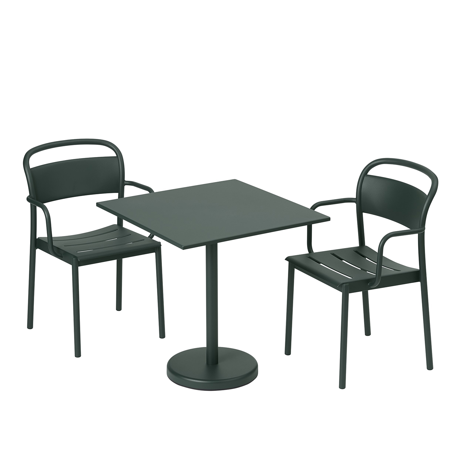 muuto linear steel cafetisch dark green stuhl 85187