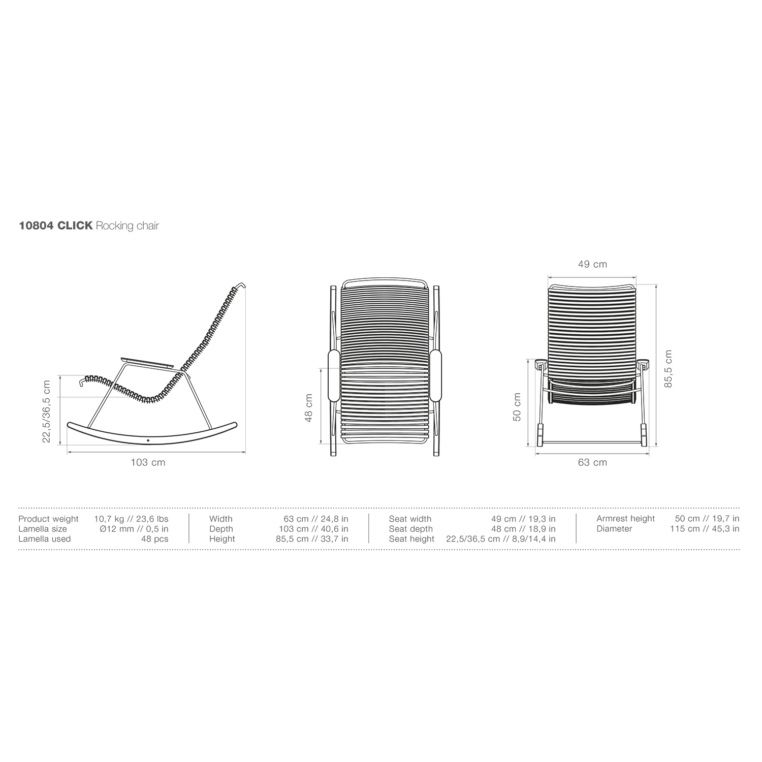 houe click rocking chair abmessungen 10804 92311
