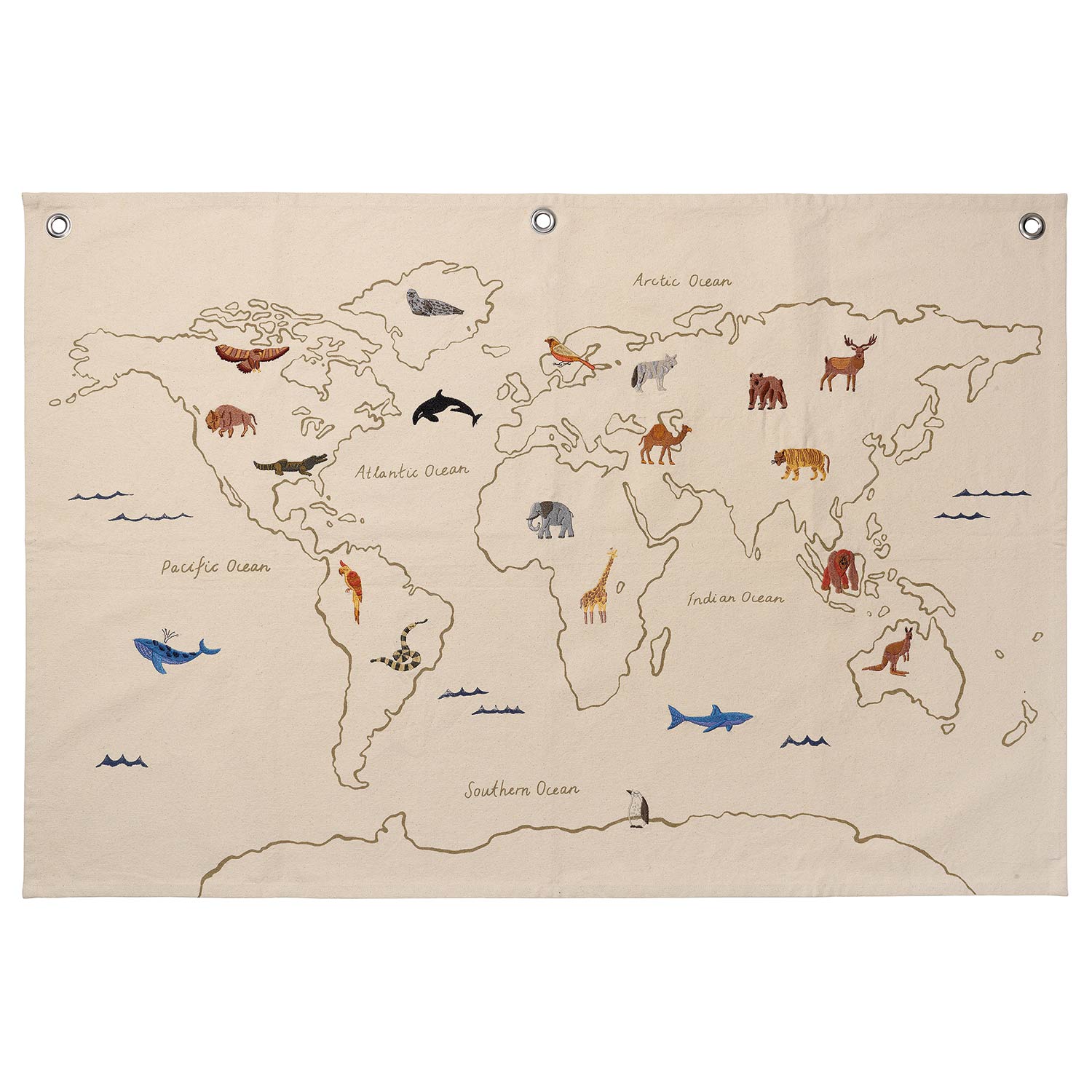 ferm living the world textile map freisteller 84809