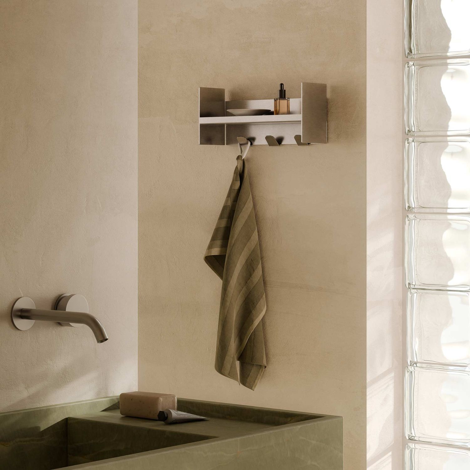 Tiptoe - PLI Slim CORE Wandgarderobenregal 30x10cm edelstahl