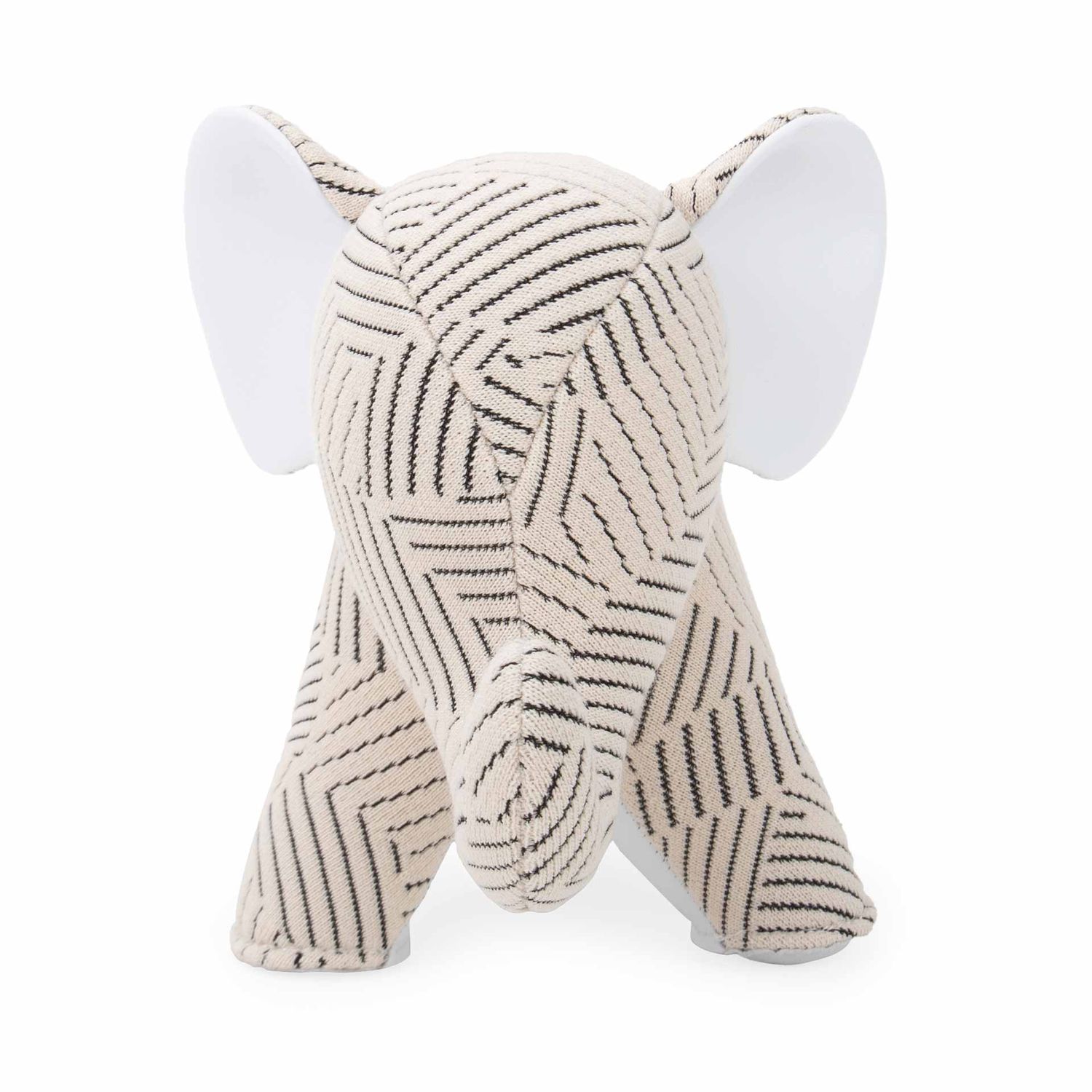 Züny - Buchstütze Elefant Abby (Kvadrat Razzle Dazzle) weiß