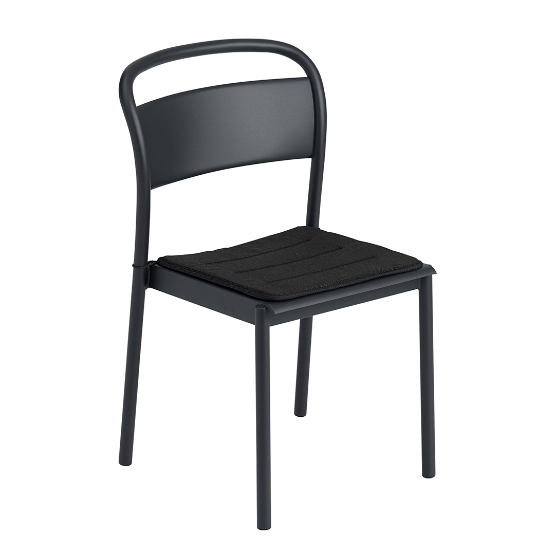 muuto linear steel chair seat pad sitzkissen schwarz 65404