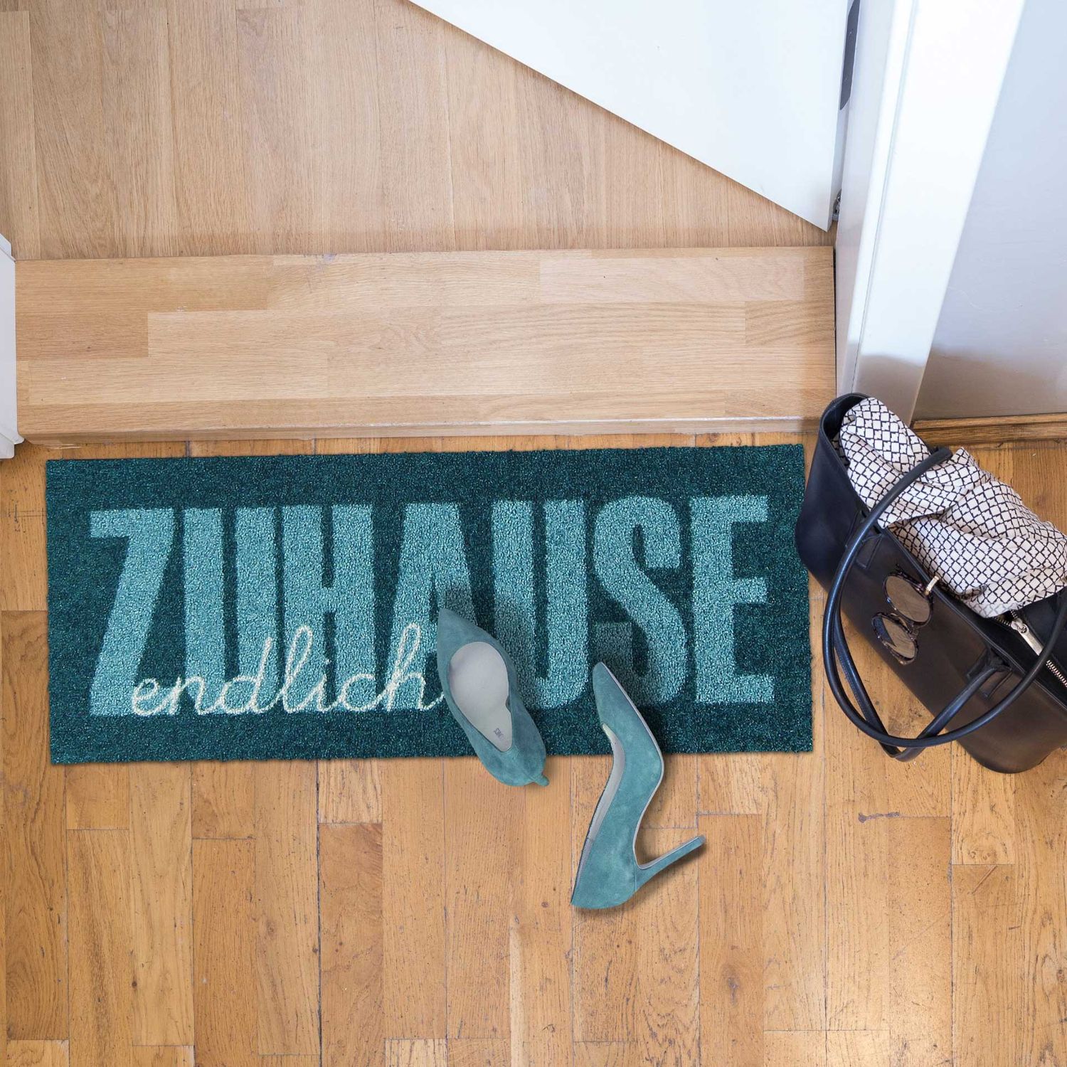 Salonlöwe - Zuhause Type aqua 30x75 cm Fußmatte
