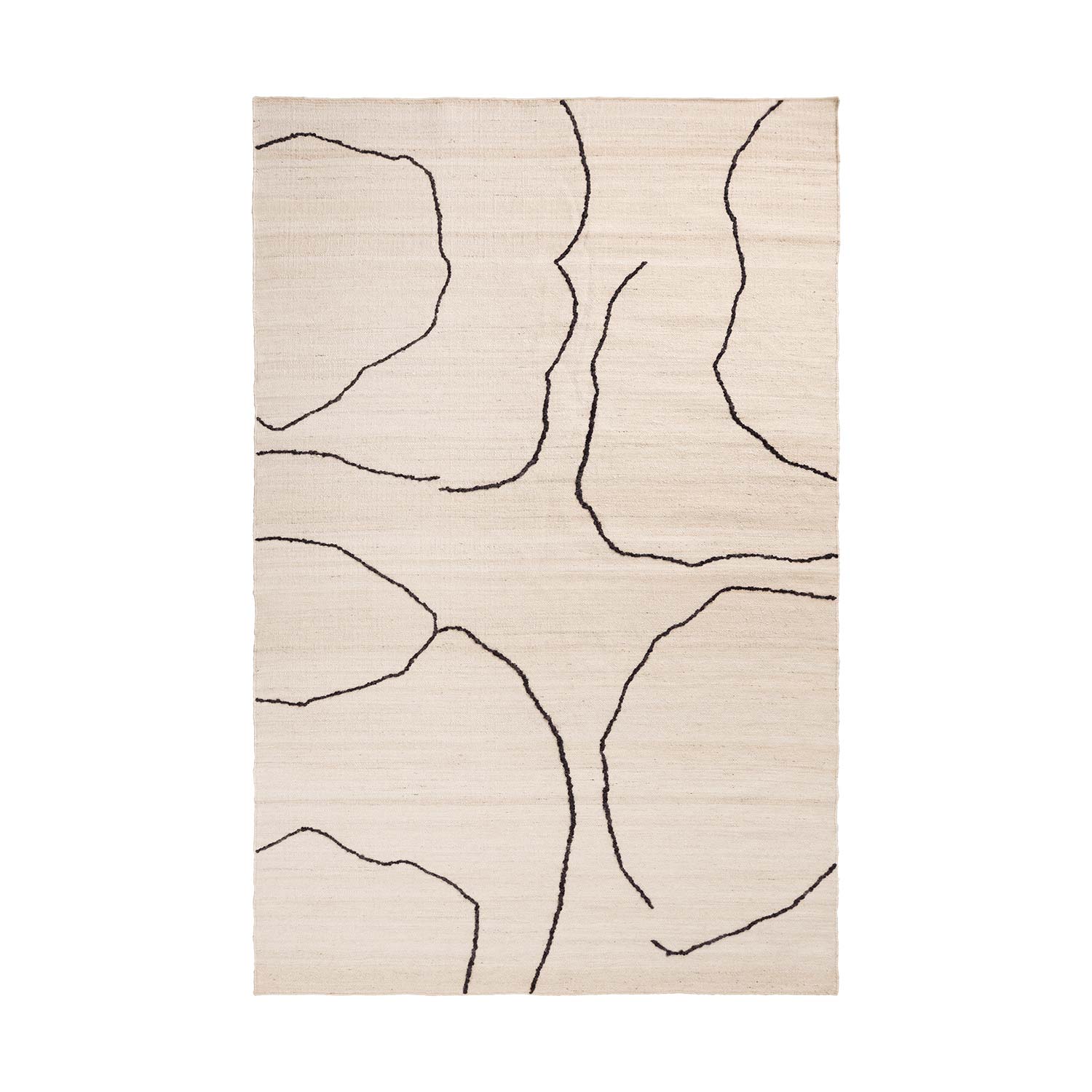 Ferm Living - Gesso Juteteppich 200x300 off-white/dark fig