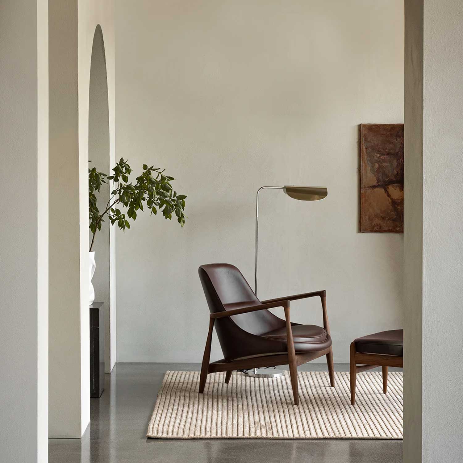 Audo - Elizabeth Loungesessel Walnut/braun