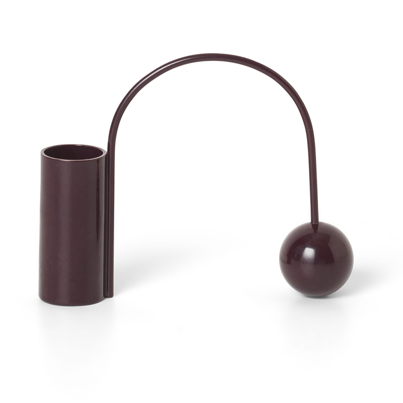 ferm living balance candle holder dark aubergin 100374721 2
