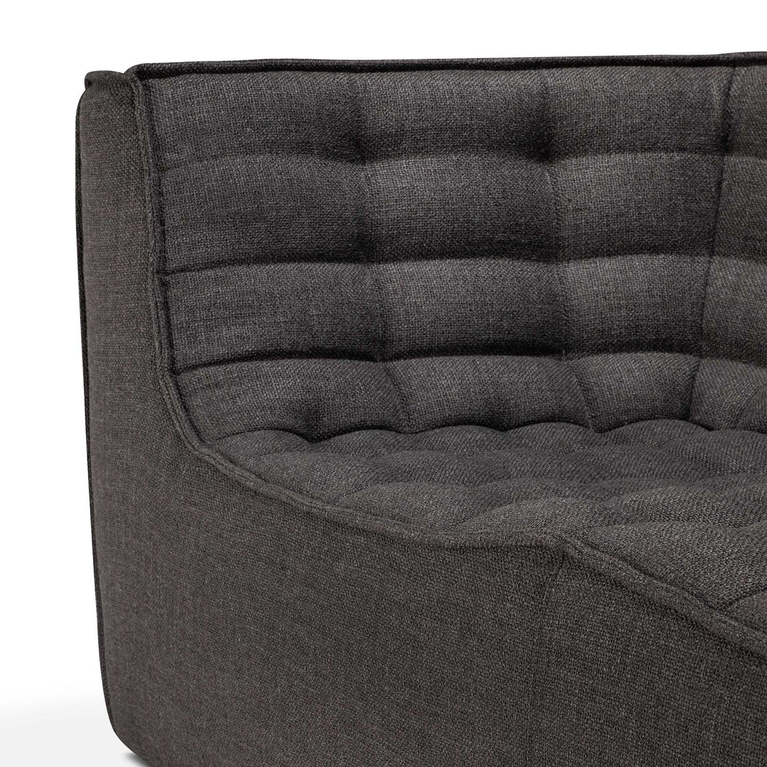 Ethnicraft - N701 Sofa dunkelgrau 3 Sitzer