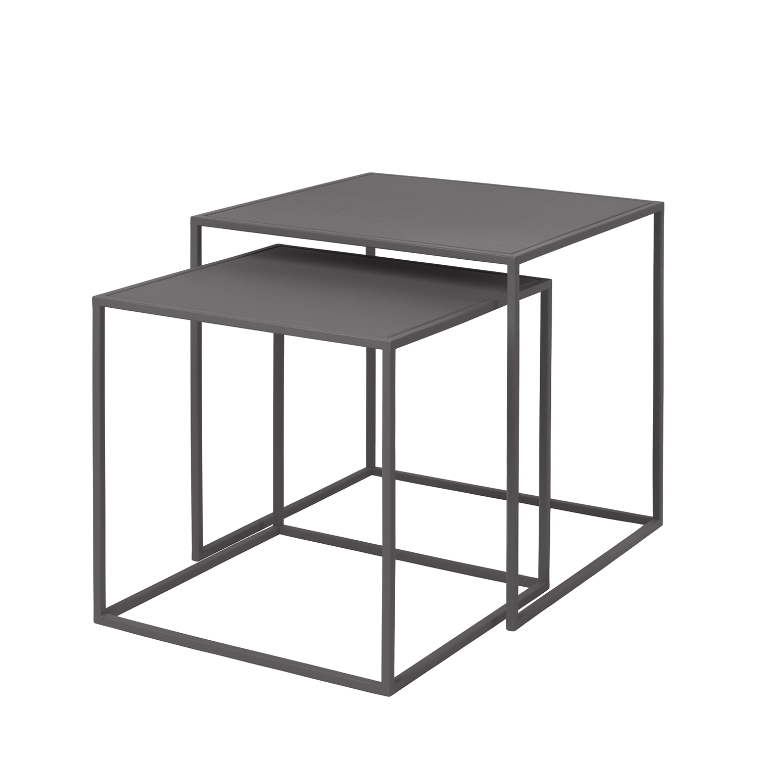 blomus fera beistelltisch set 2 steel gray 82193