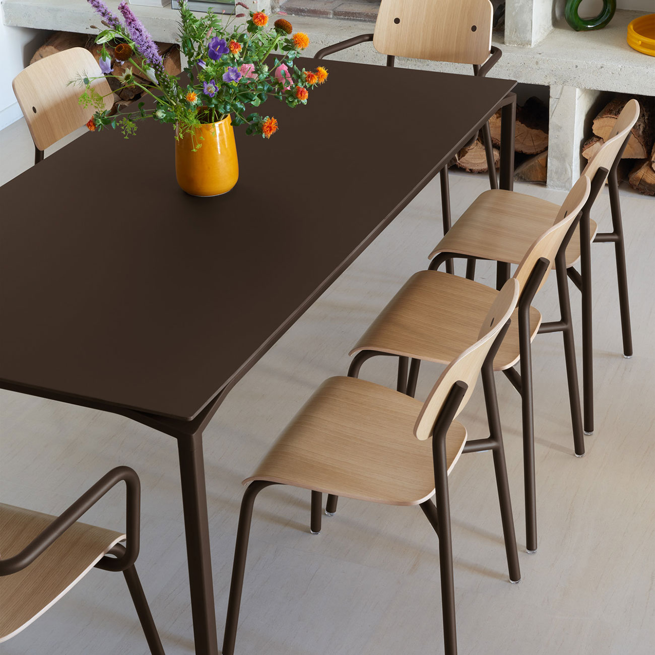 Fermob - Calvi Tisch mit Samtfinish 195x95 cm lehmgrau