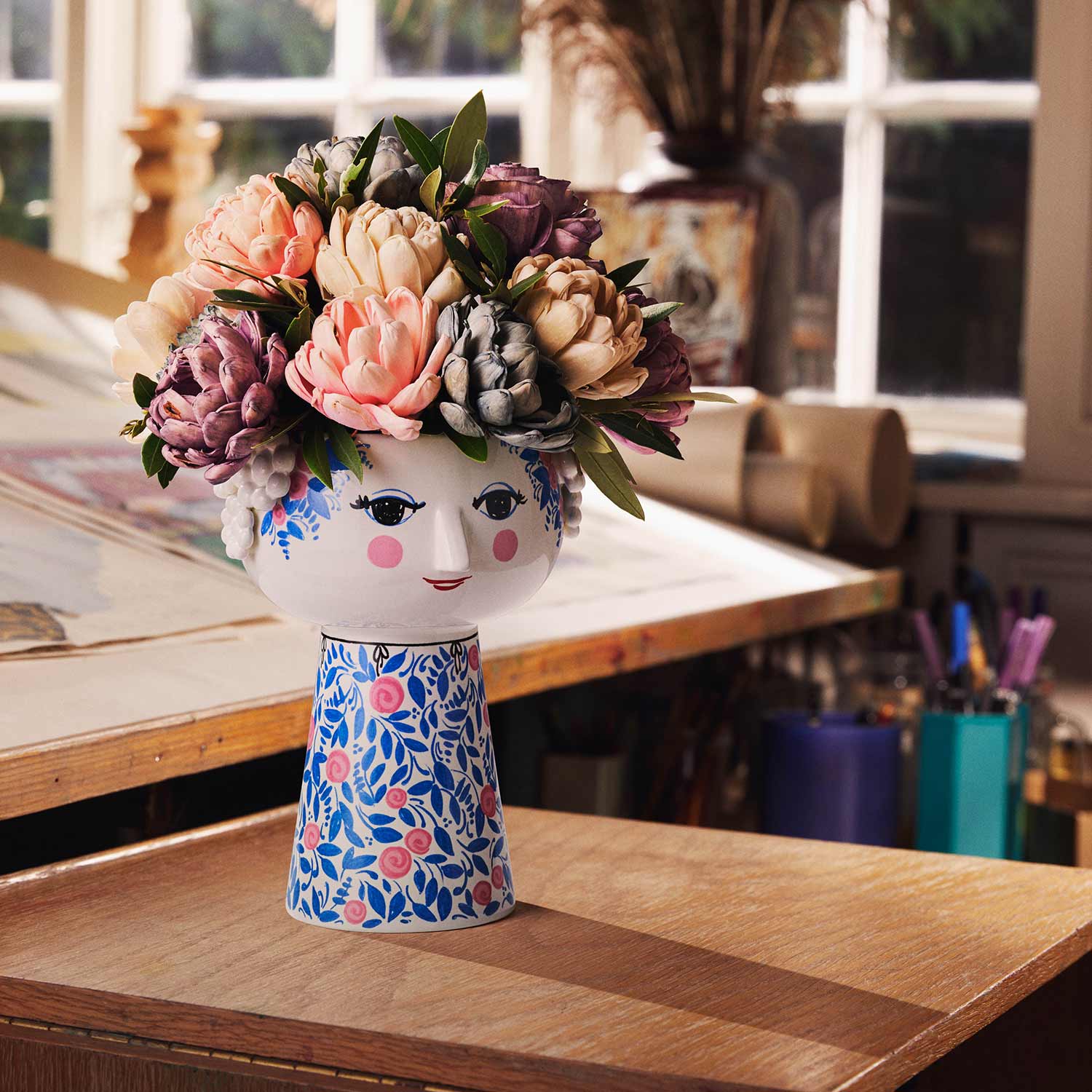 Bjoern Wiinblad - Eva Blumenvase lavendelblau