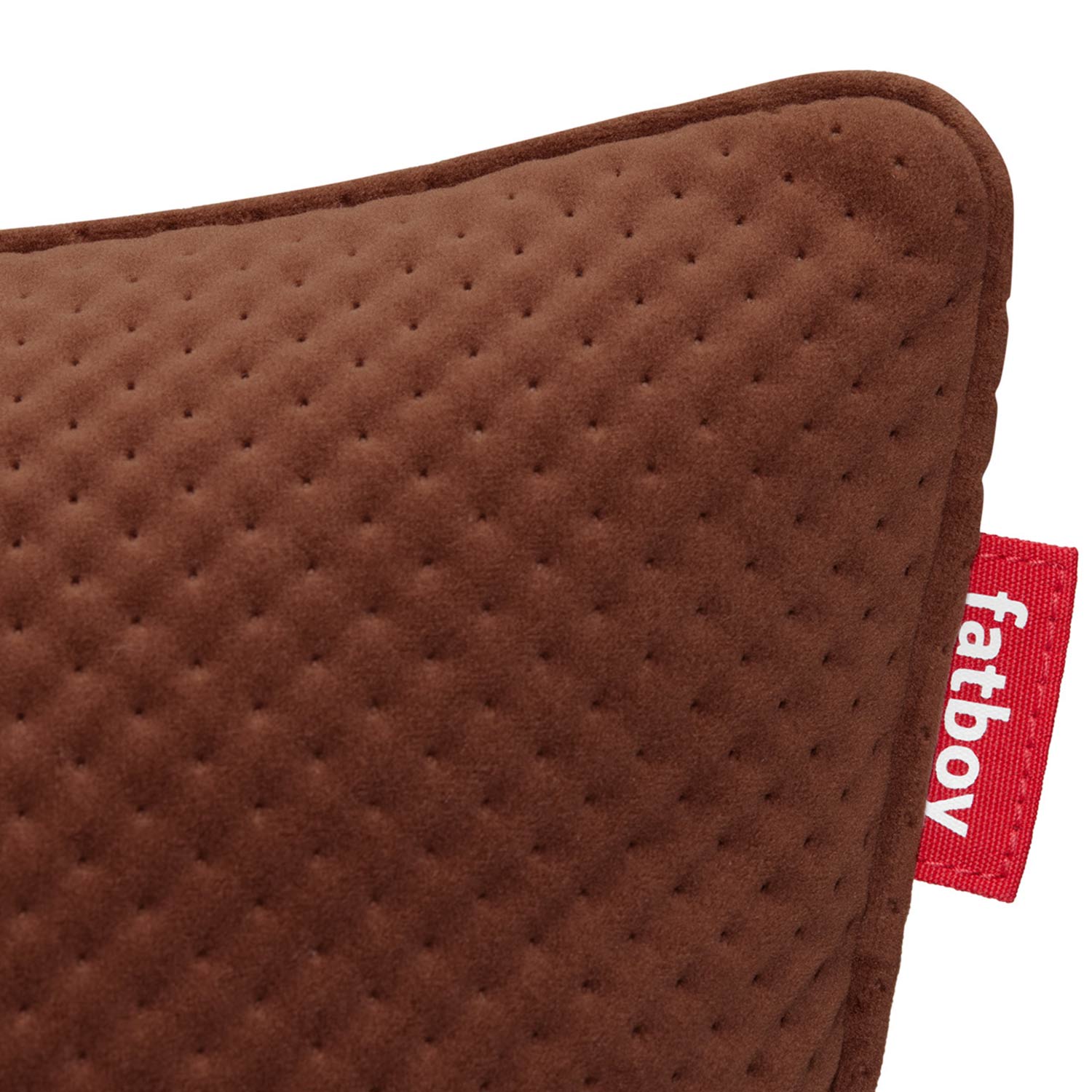 fatboy recycled square pillow royal velvet kissen tobacco close up 95970