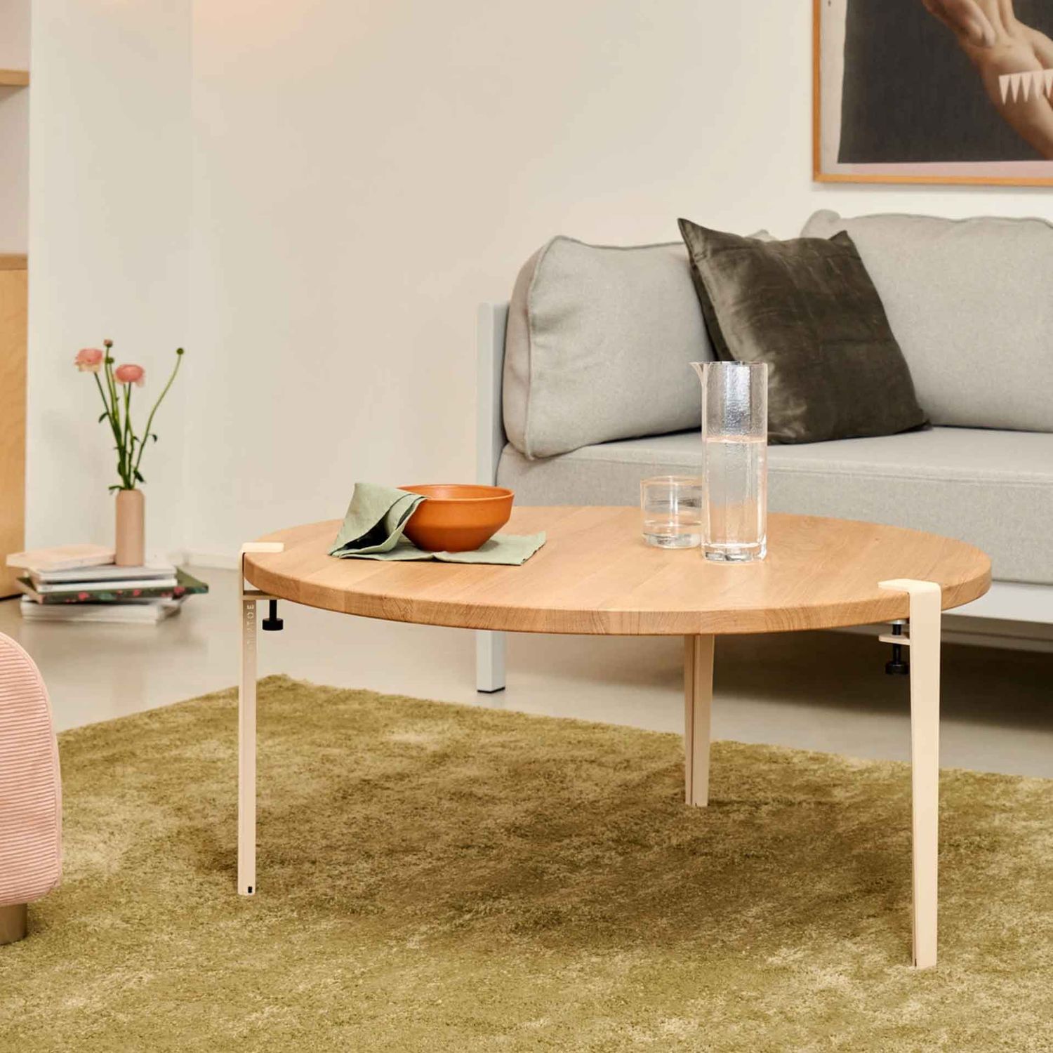 Tiptoe - Heju Tischbein für Couchtisch 43 cm fichtenbeige