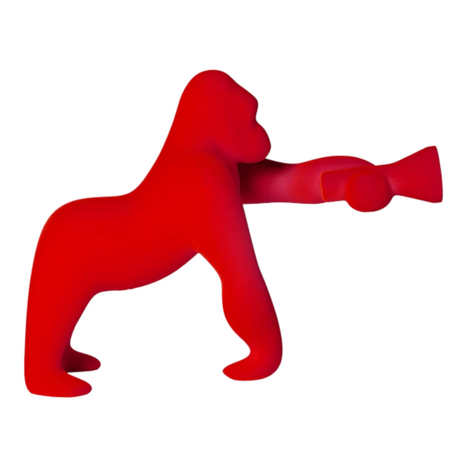 Qeeboo - Kong XS Velvet Finish Tischleuchte rot