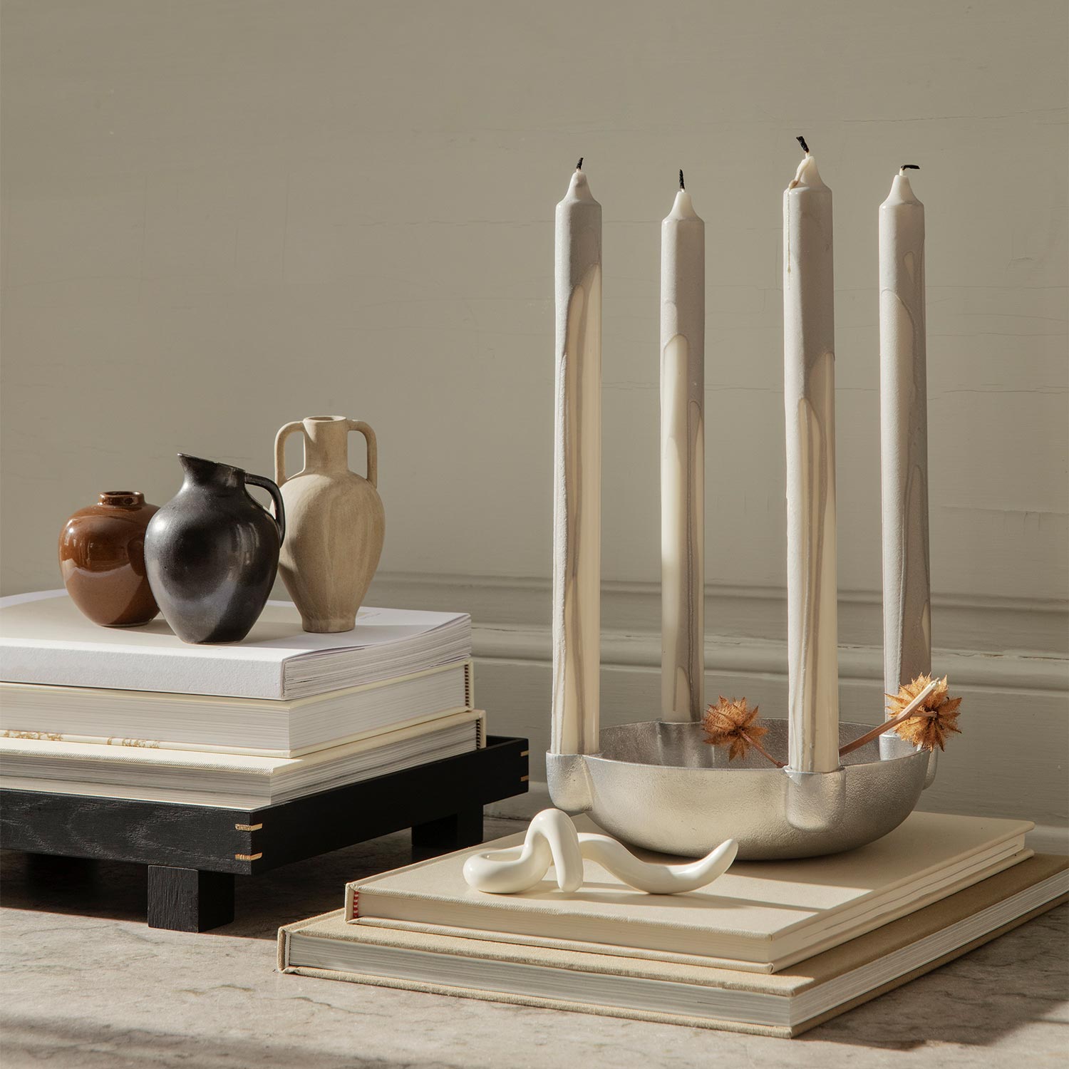 ferm living dryp kerzen 2 er set bowl kerzenstaender 75054