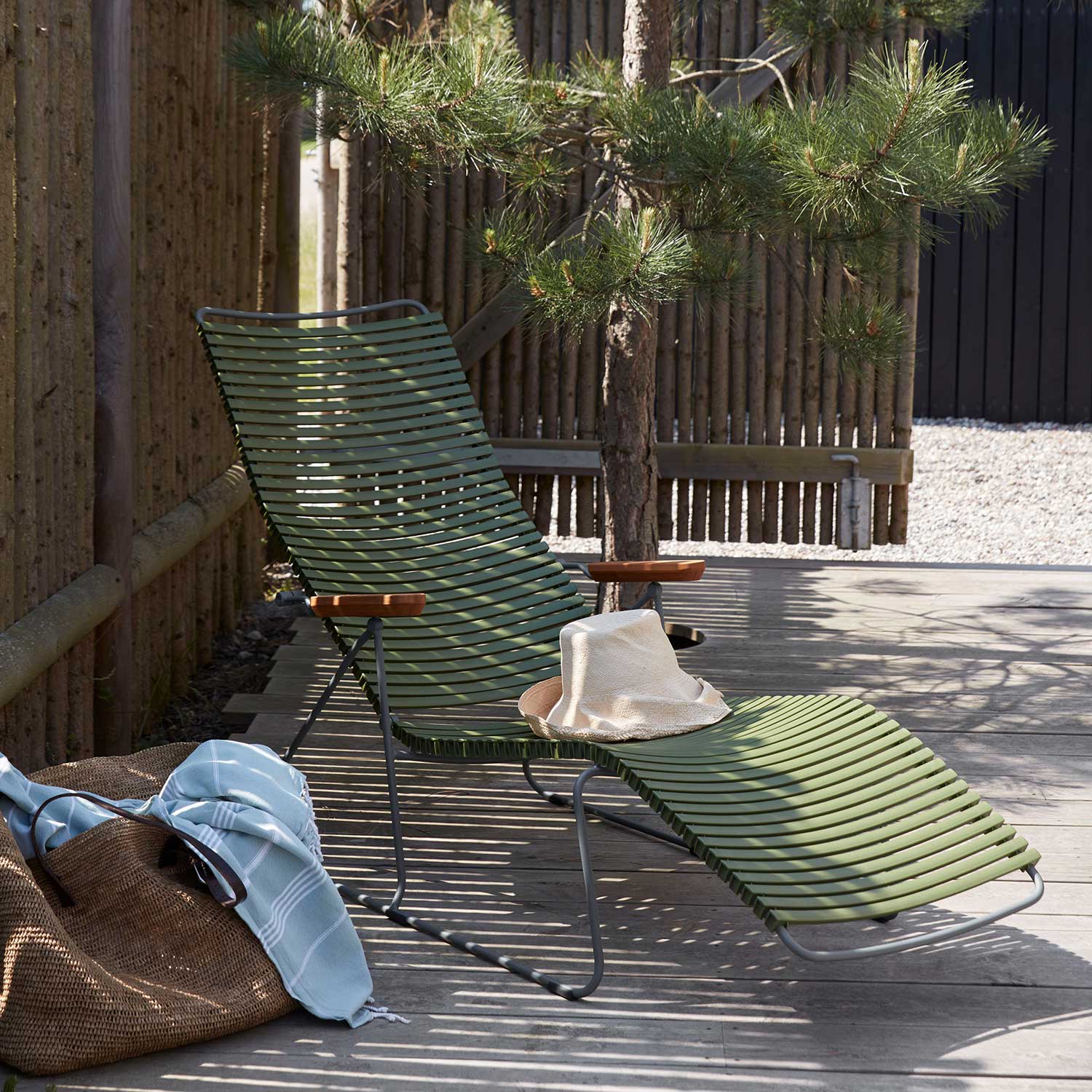 click sunlounger olivgreen houe 92530