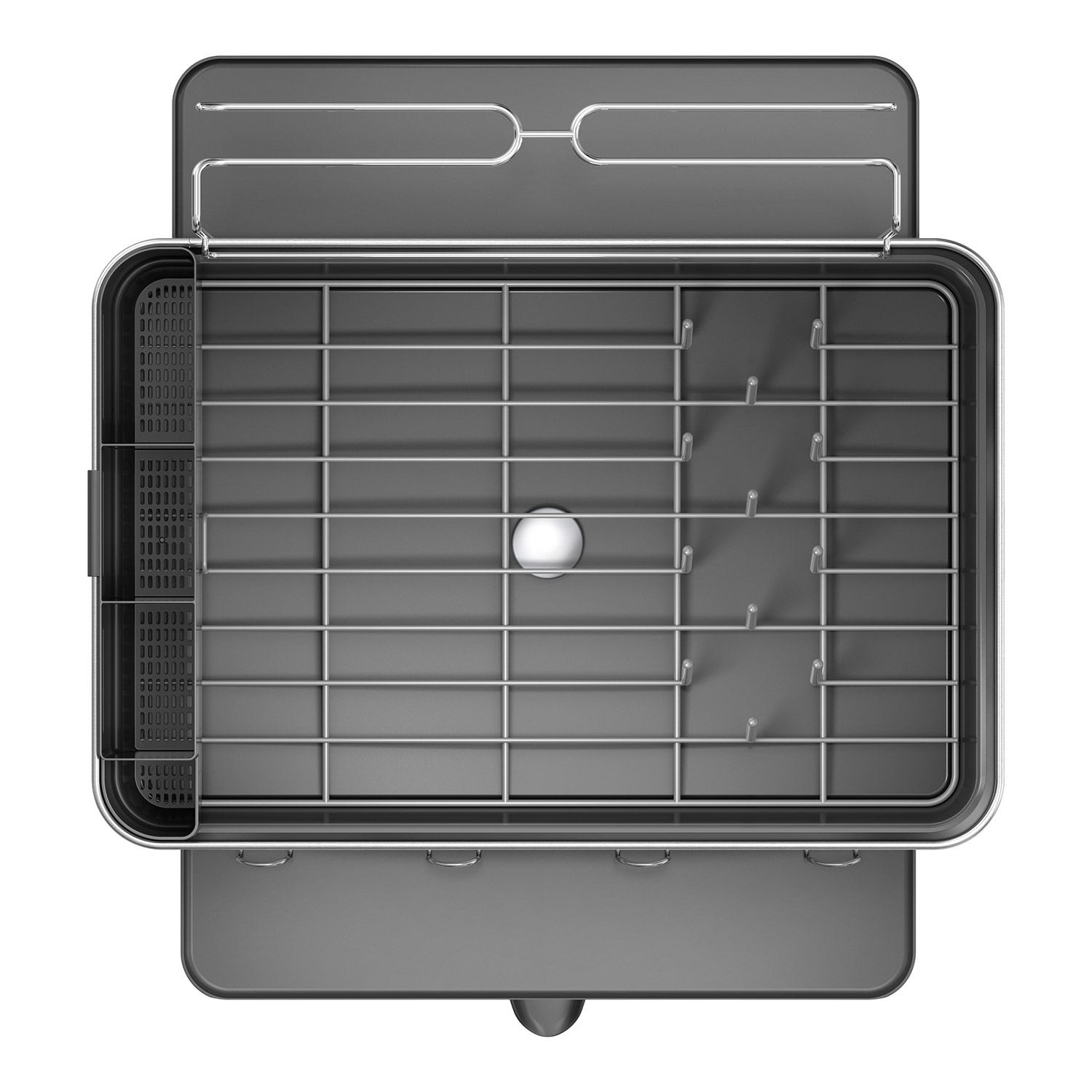simplehuman abtropfgestell stahlrahmen grau standard oben 98388