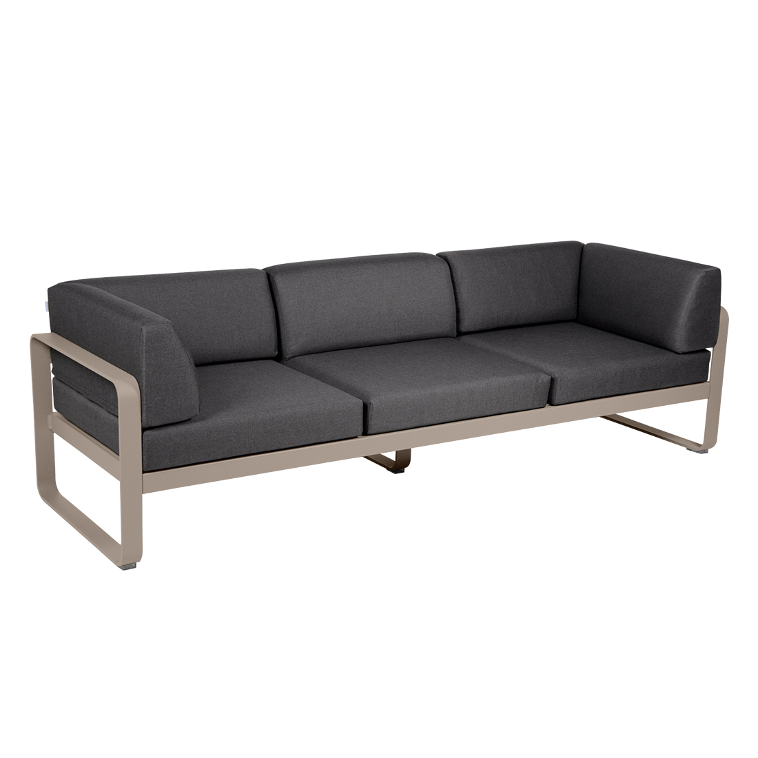 fermob bellevie club sofa 3 muskat graphitgrau 66063