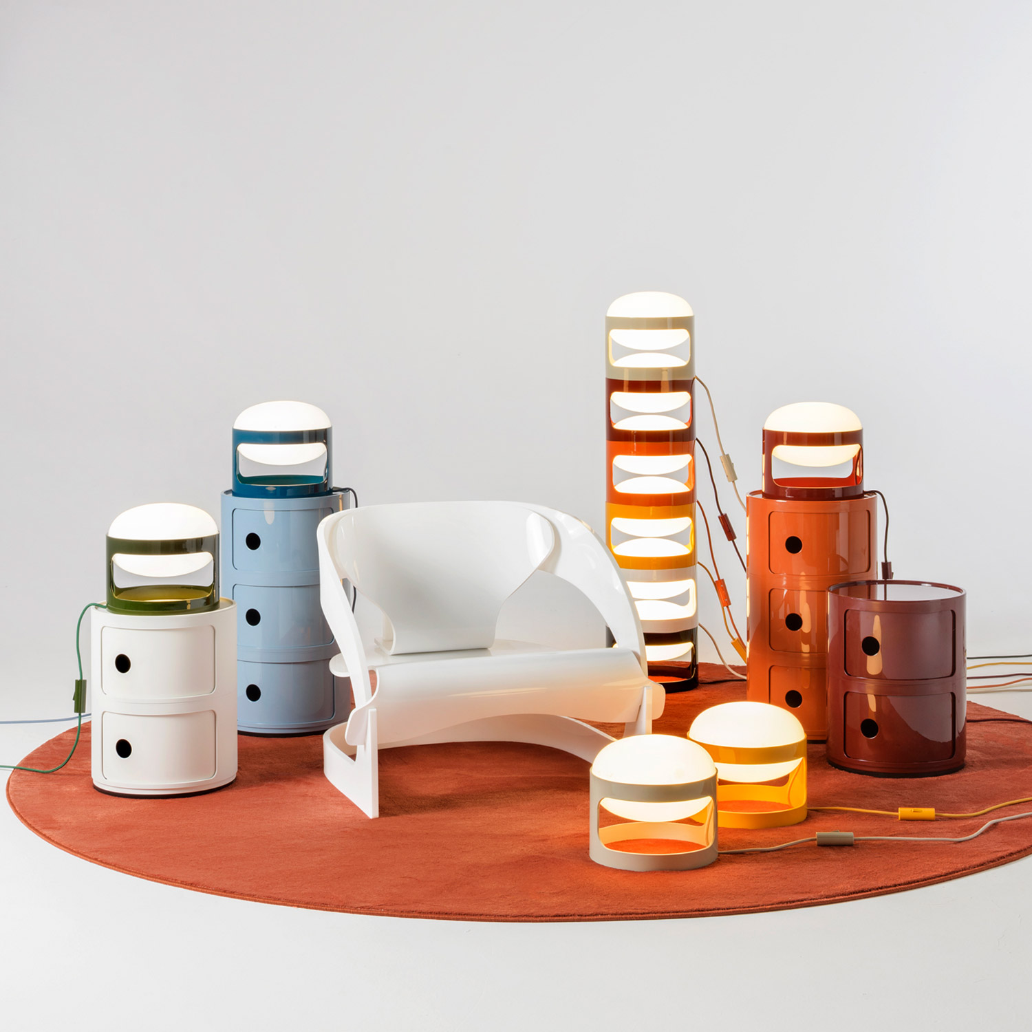 Kartell - KD28 Tischleuchte orange