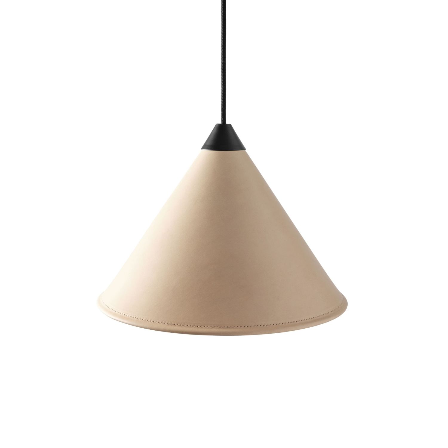 Cuero - Leather Cone Pendelleuchte S crude nature