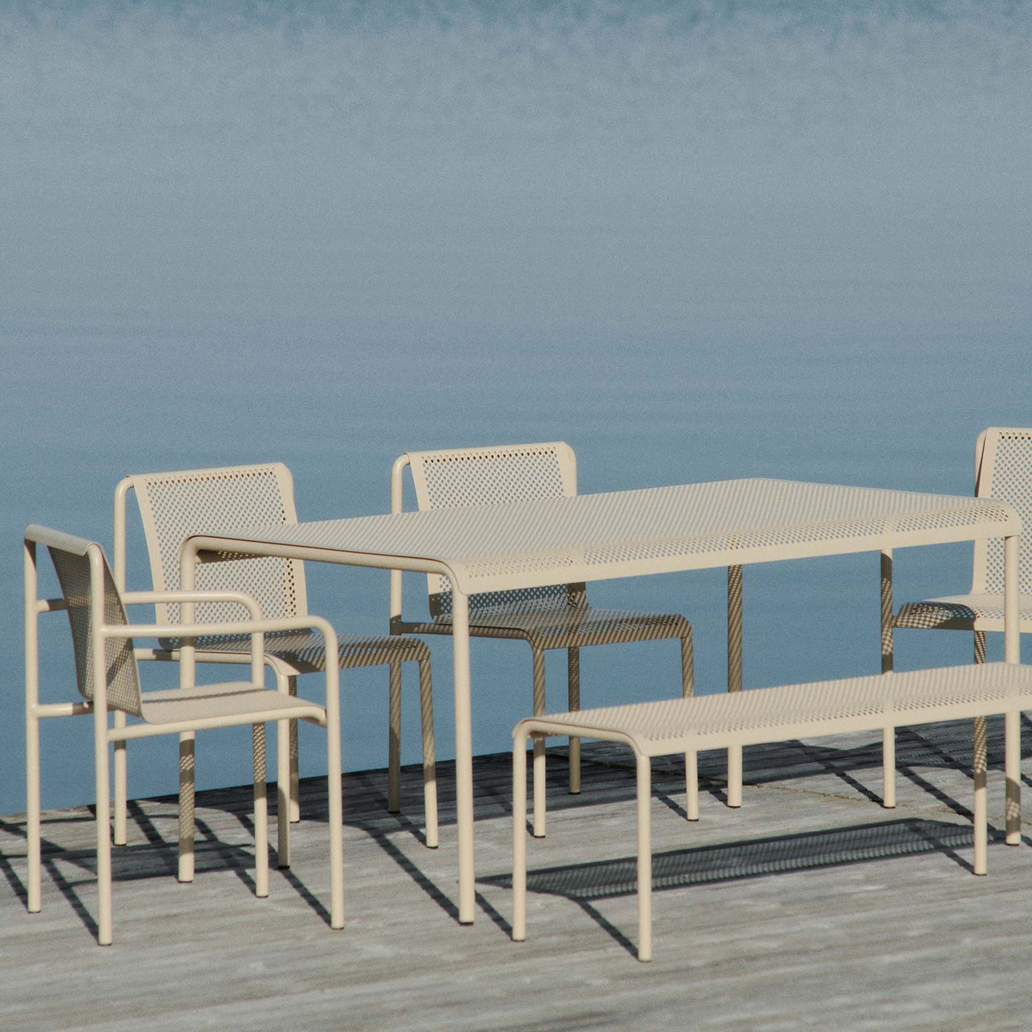 Ferm Living - Dapple Outdoor Stuhl mit Armlehnen cashmere