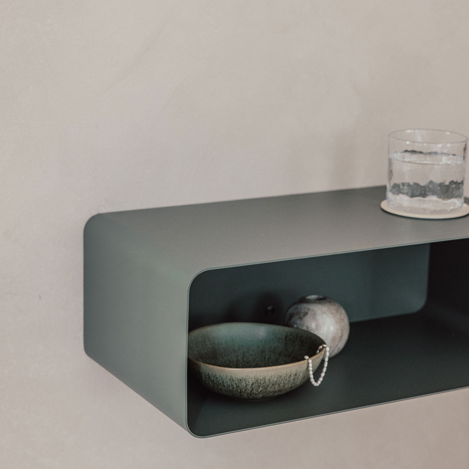 Metallbude - Nelio Nachttisch cashew