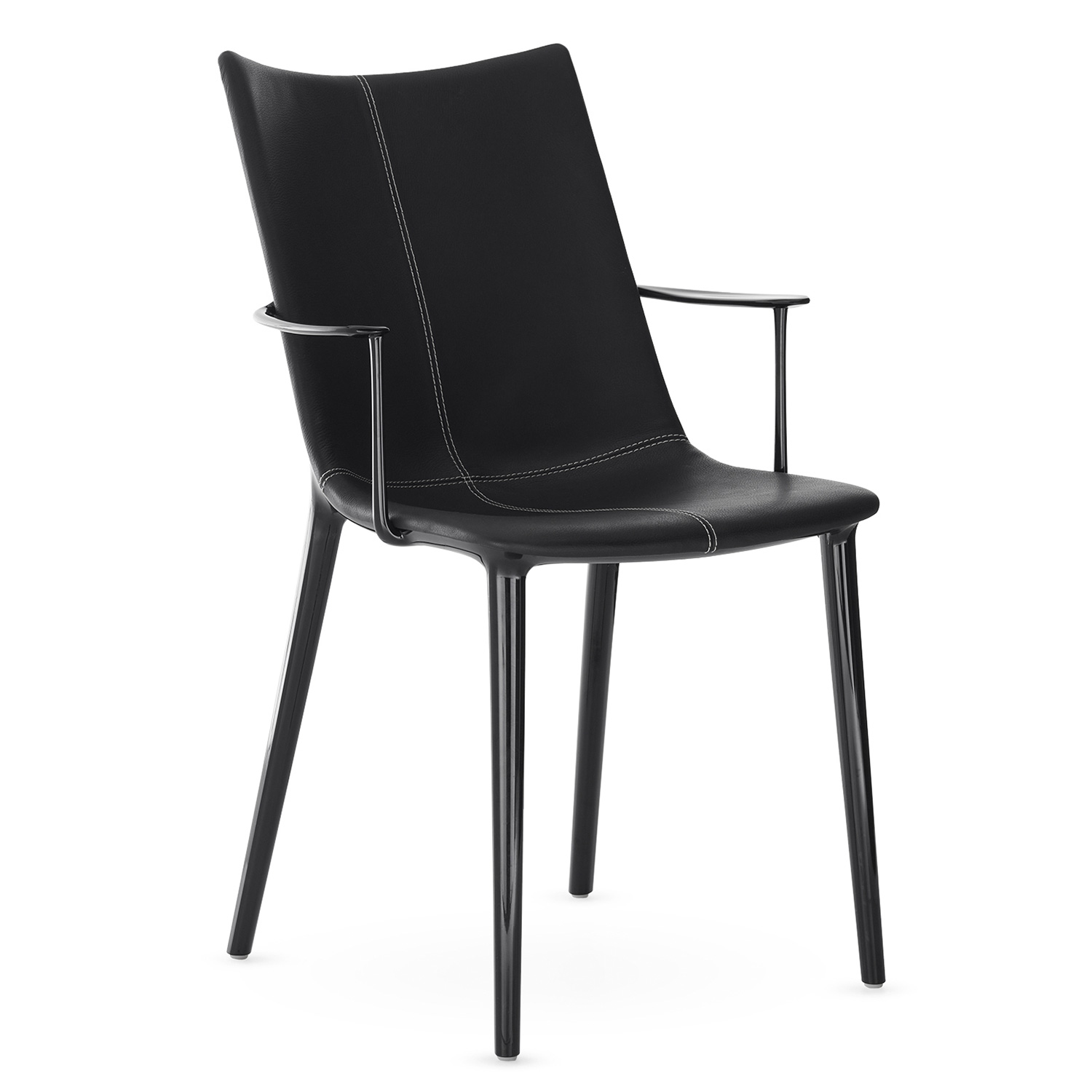 Kartell - H.H.H. Stuhl Leder schwarz