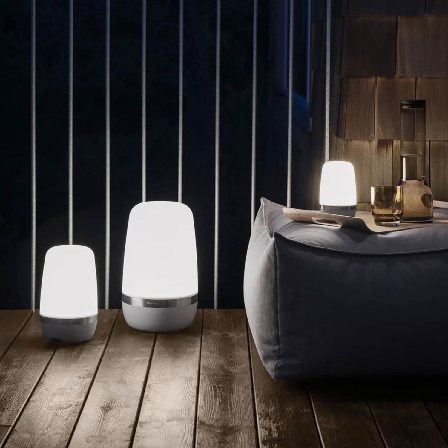 blomus - SPIRIT LED Outdoor Leuchte M warm gray